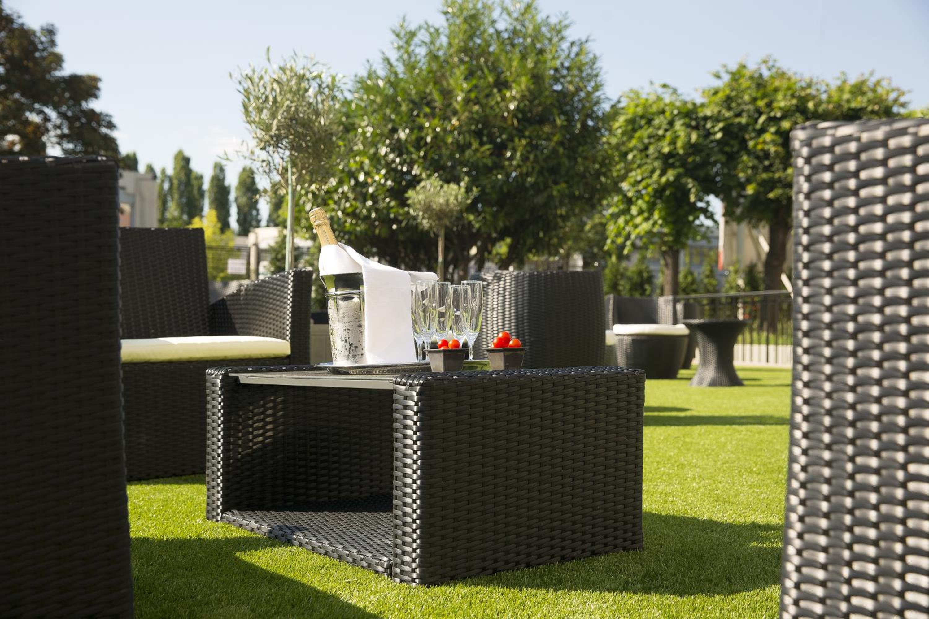 outdoor BBQ area
