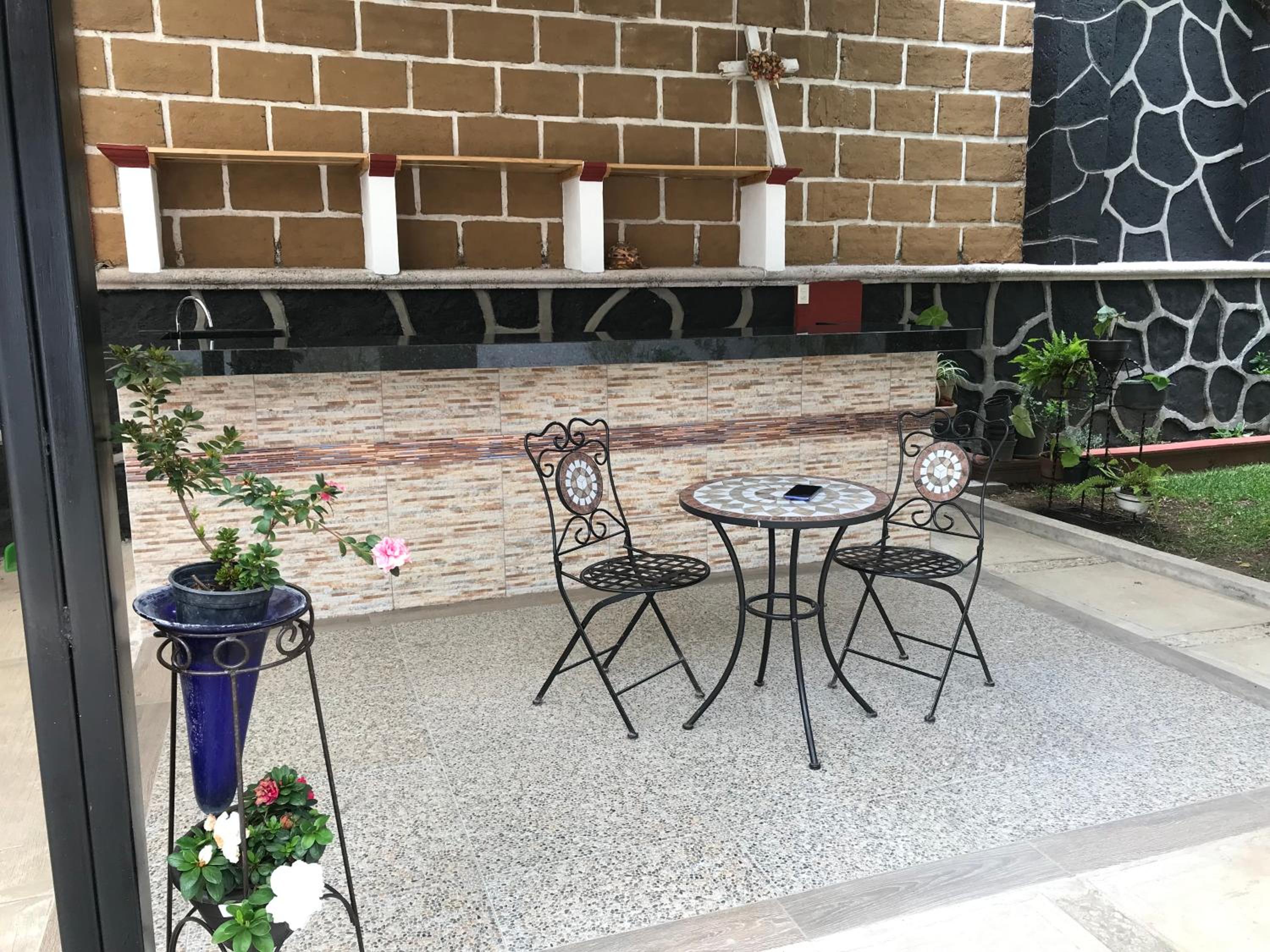 outdoor BBQ area