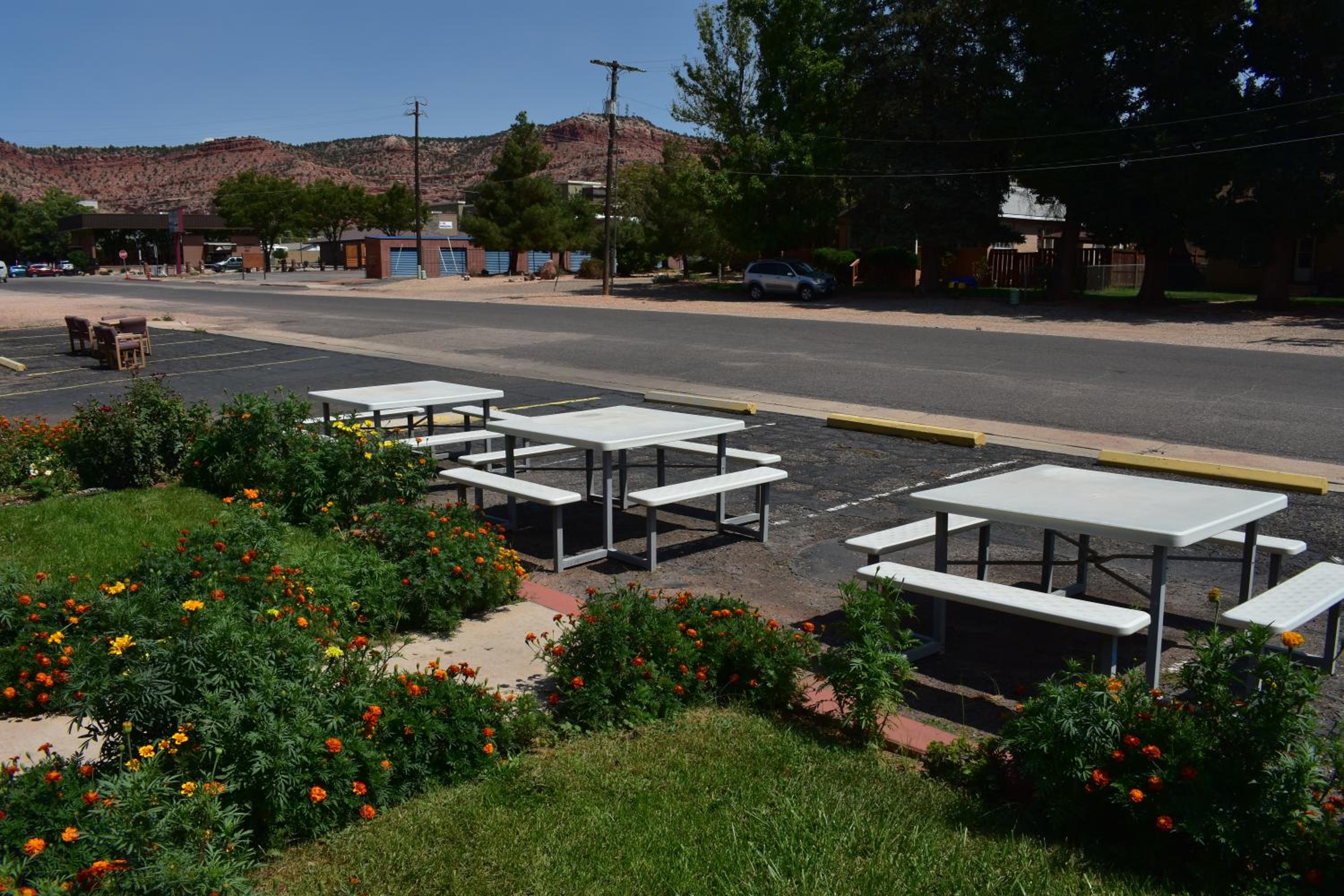 outdoor BBQ area