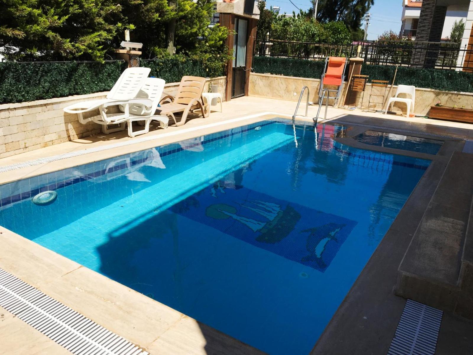 Havuz garaj deniz barbekü, 4 oda 3 banyo klimalı villa , Bahçesinde organik meyve sebze sizi bekliyoruz — photo 5