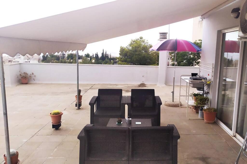 Athens Panoramic View Room Apartment Huge Balcony photo 4