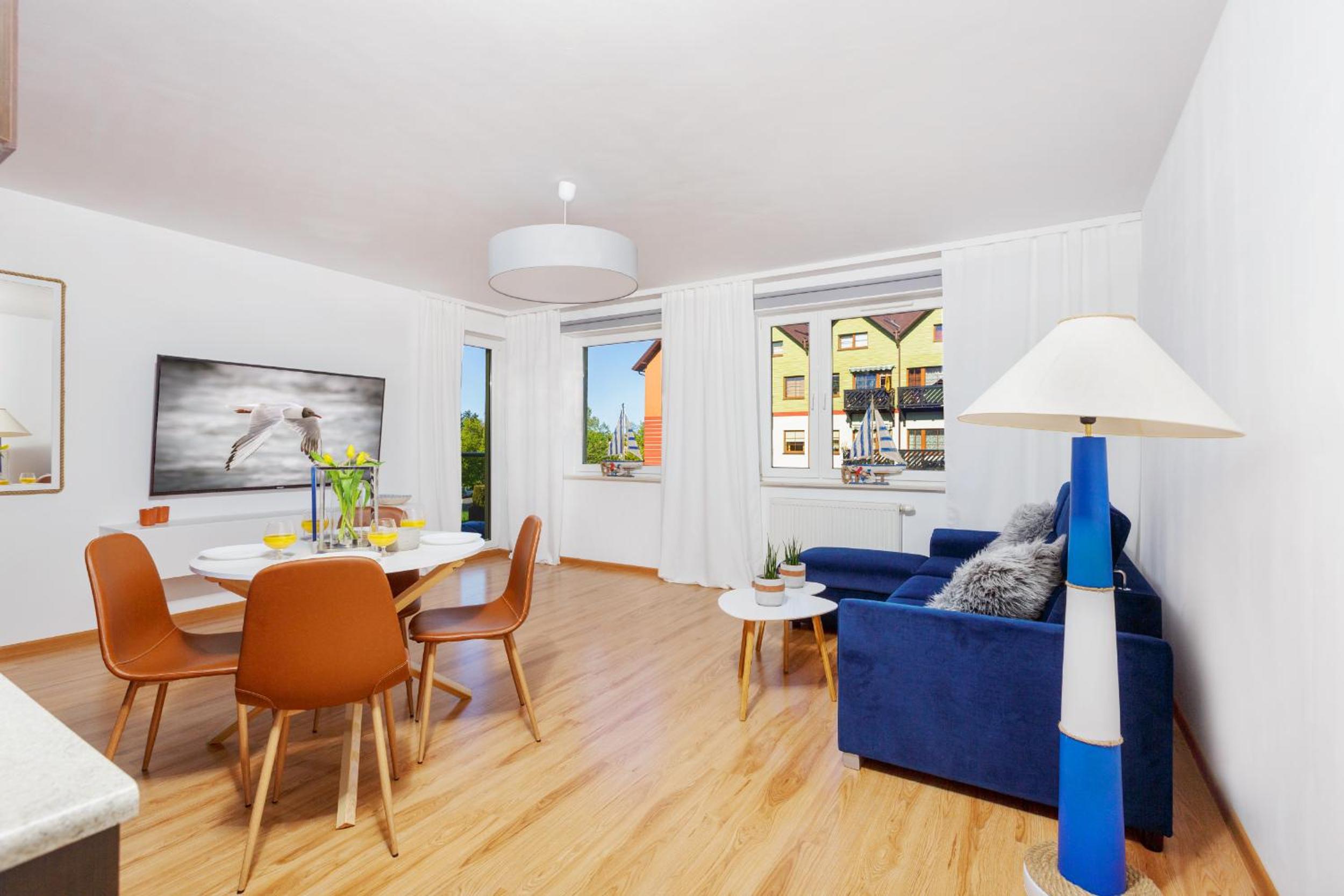 Apartament Niebiesko na Białym