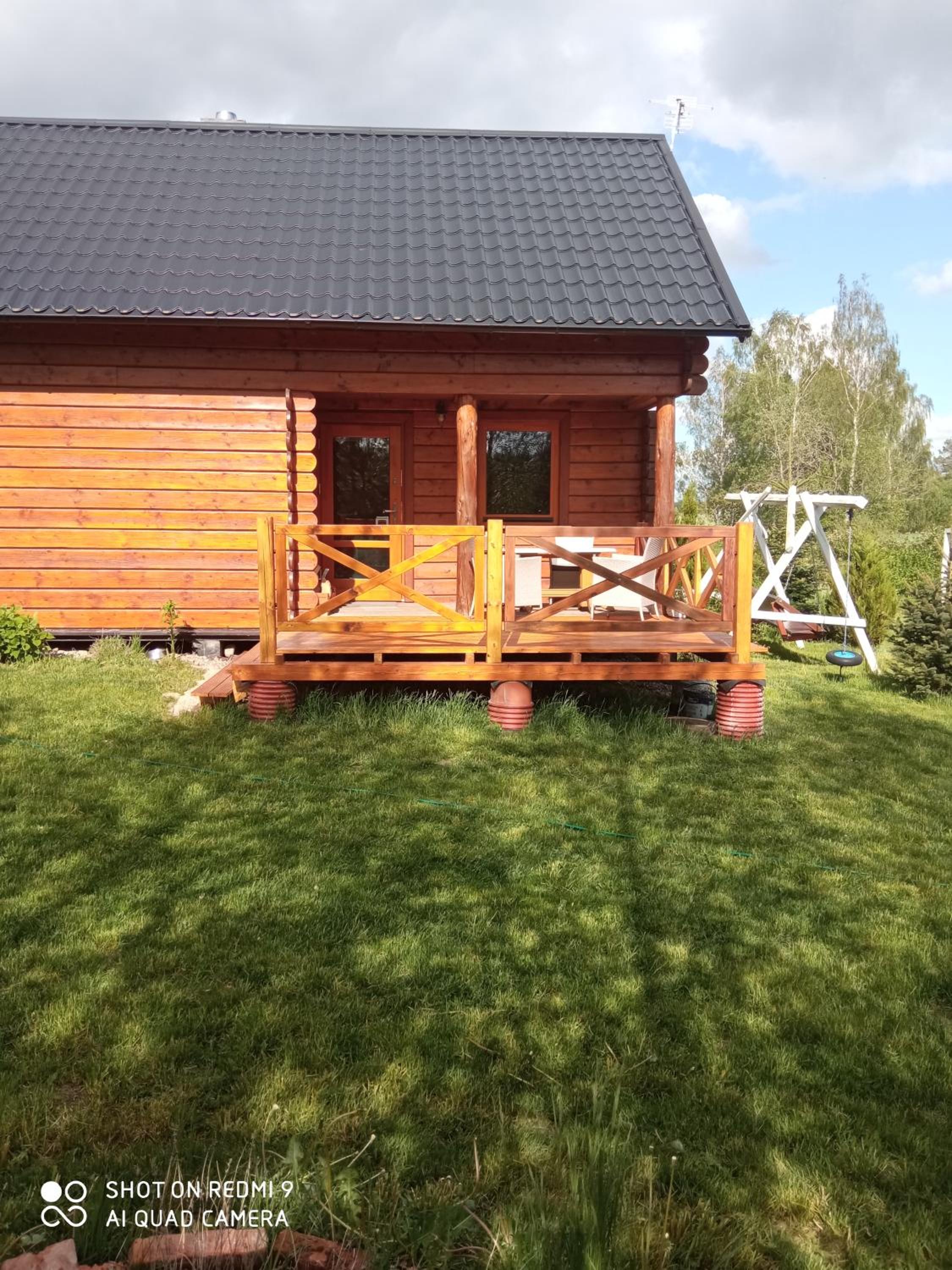 Malinowa Przystań domek drewniany z ruską banią