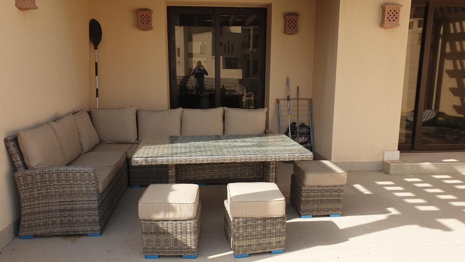 outdoor BBQ area