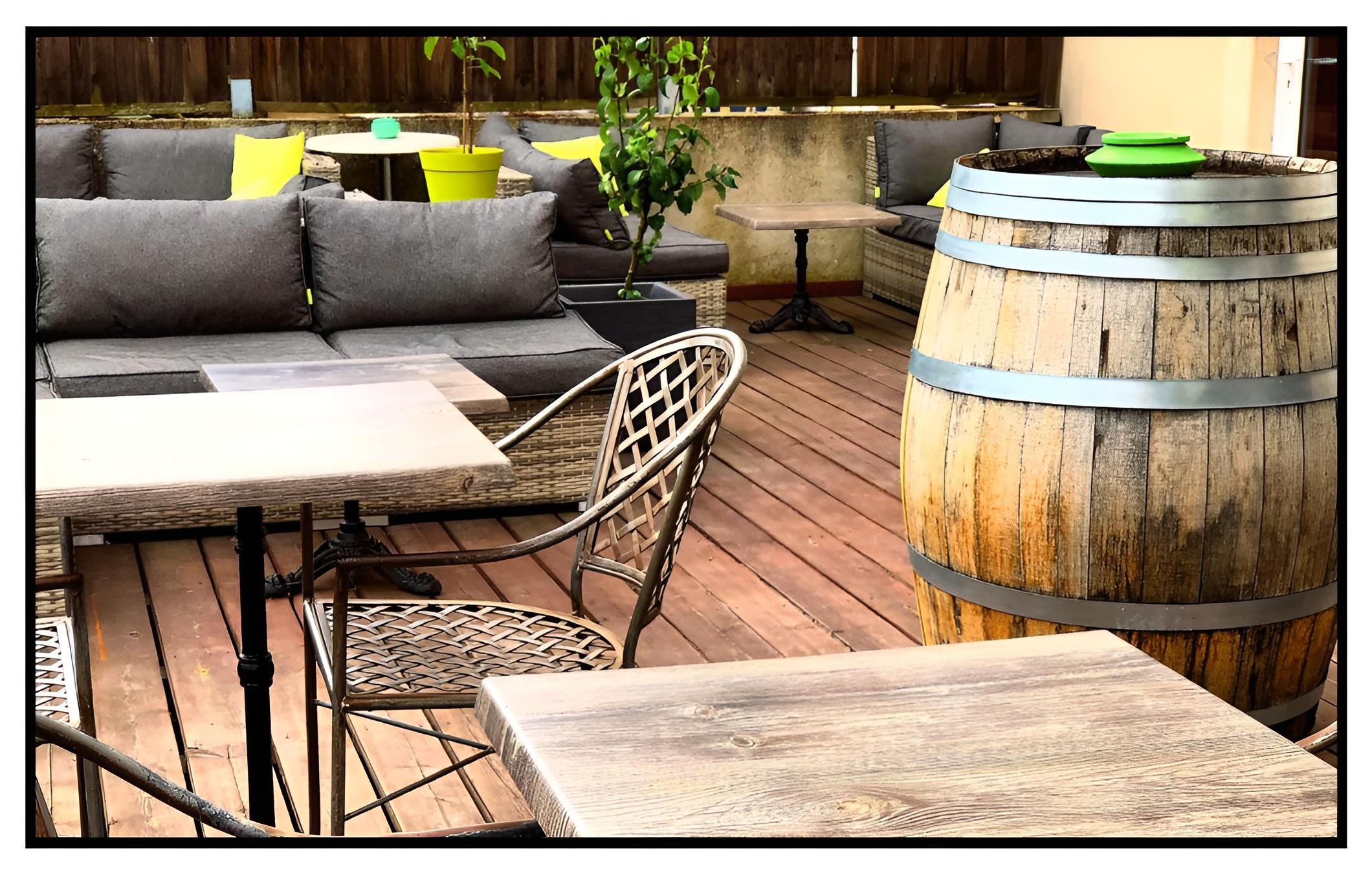 outdoor BBQ area