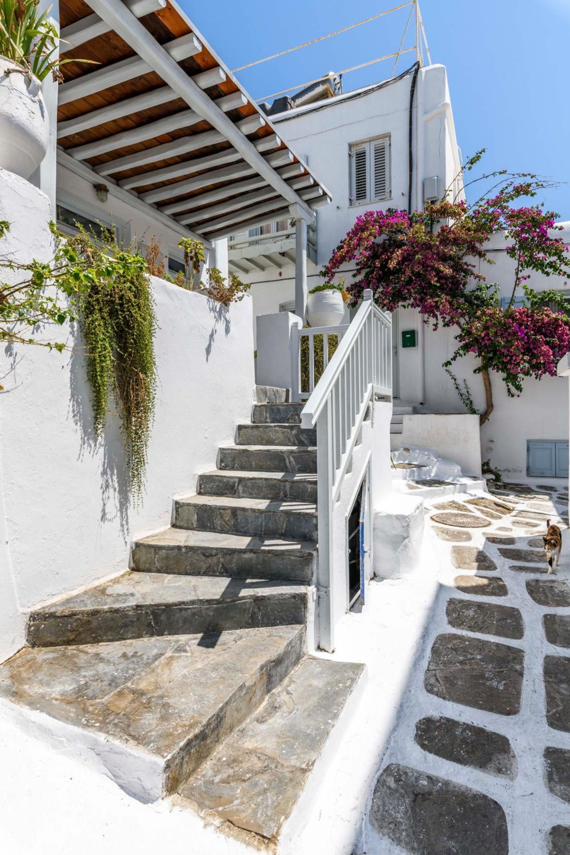 Floral Villa with marvelous view to Mykonos town
