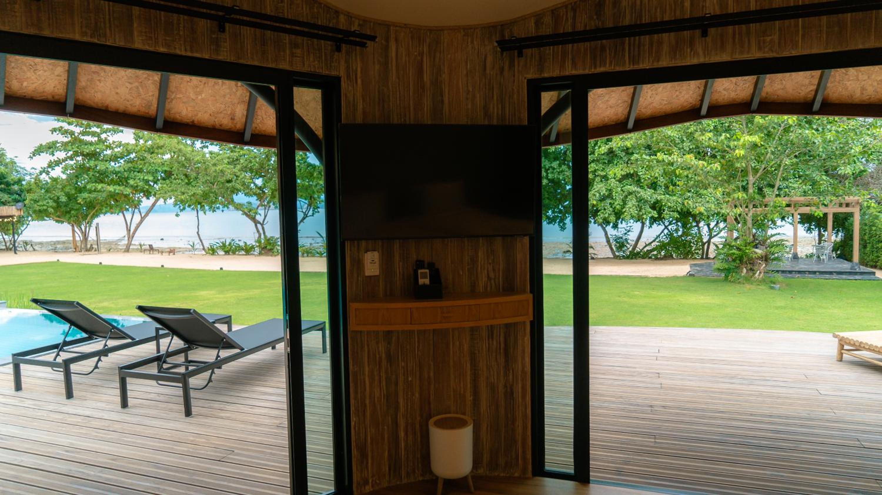 outdoor BBQ area
