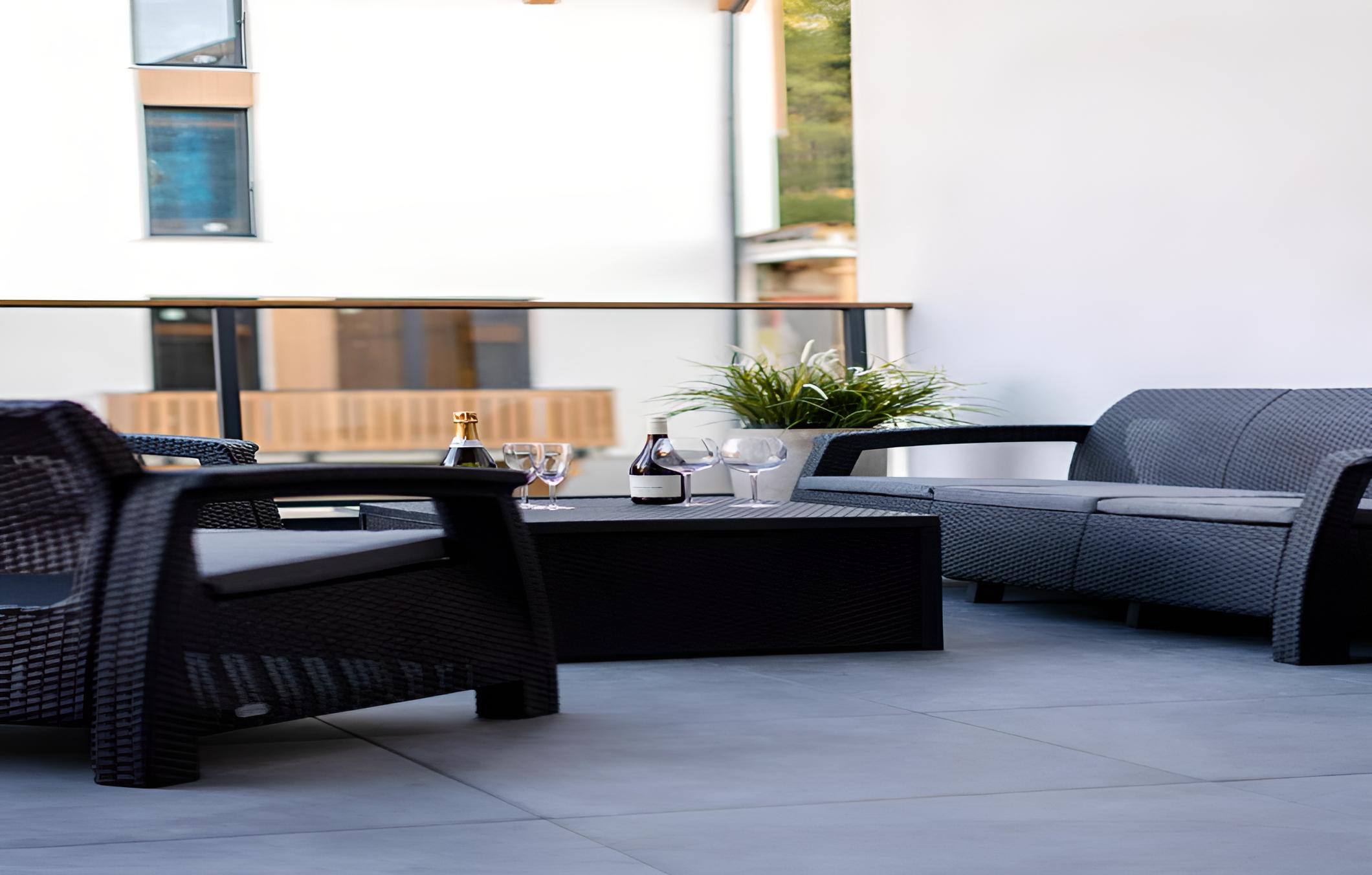 outdoor BBQ area
