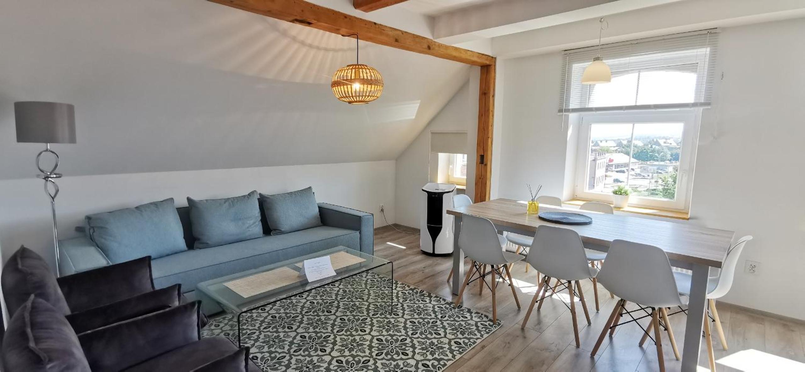Klimatyczny apartament nr 8 z widokiem na góry Sowie