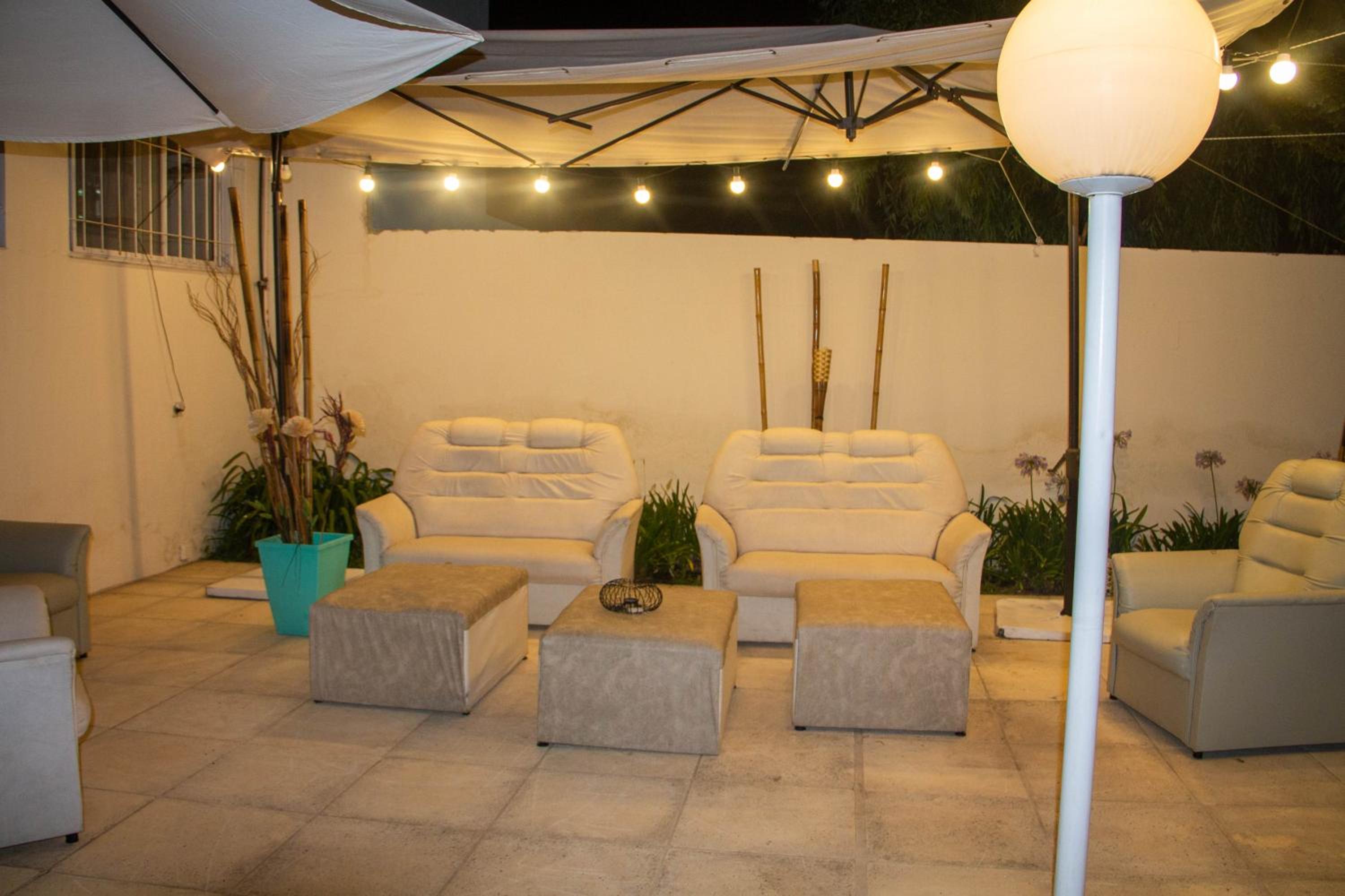 outdoor BBQ area