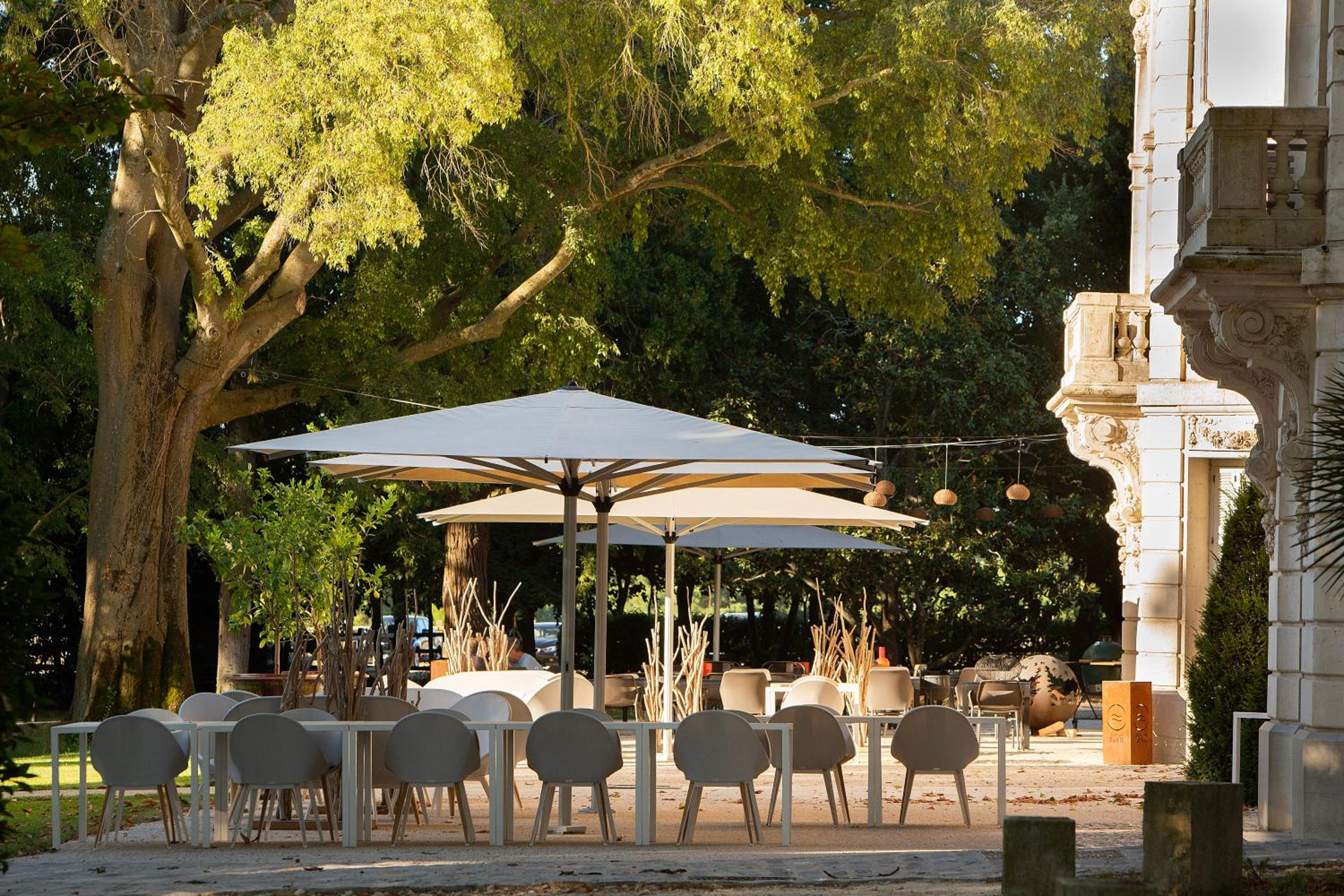 outdoor BBQ area