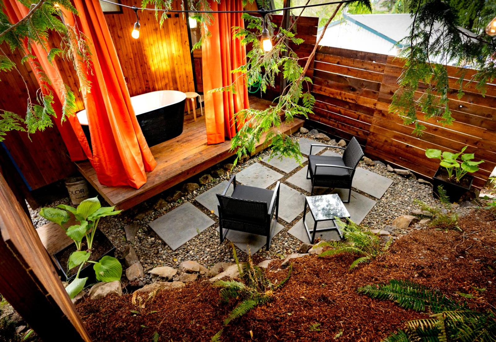 outdoor BBQ area