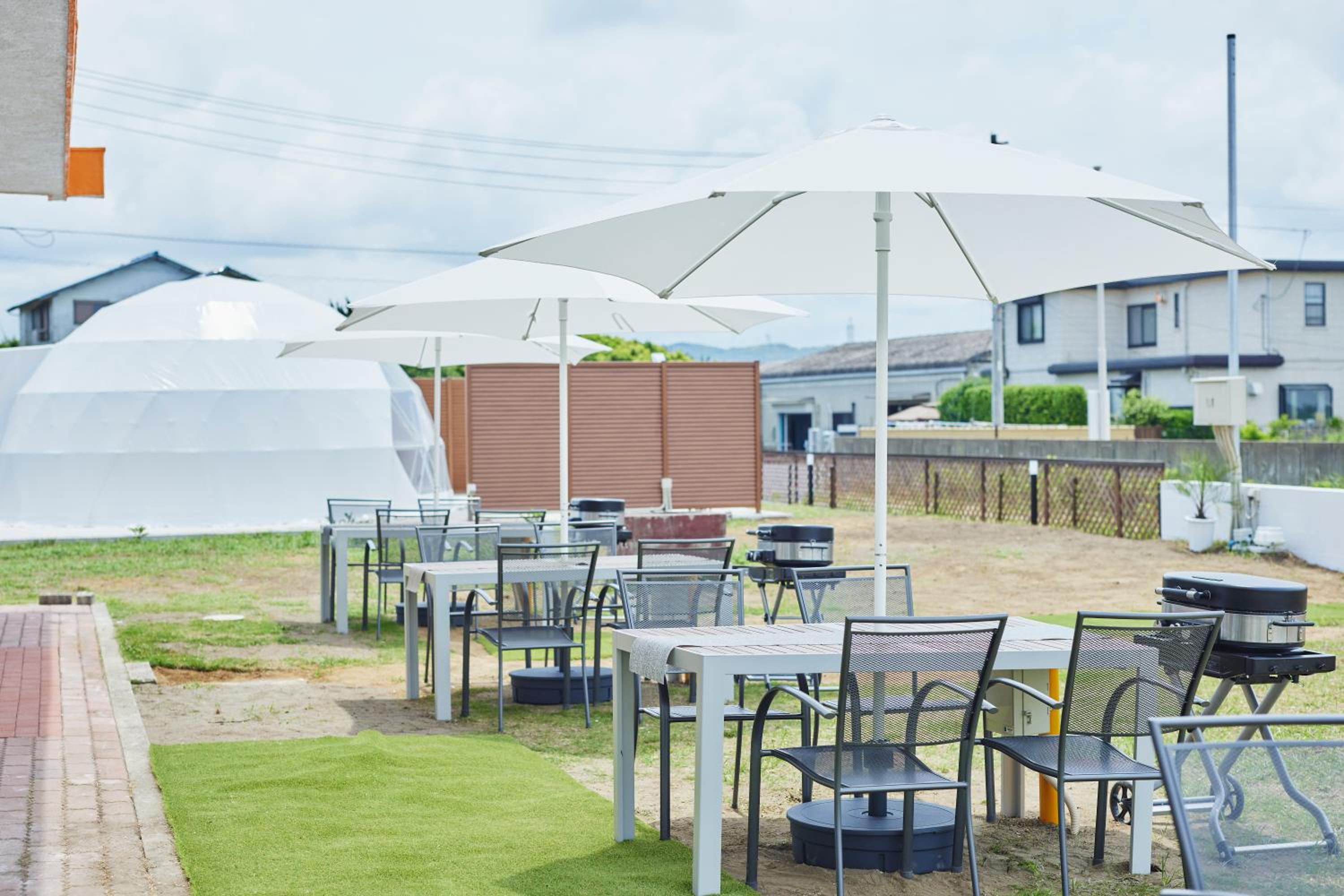 outdoor BBQ area