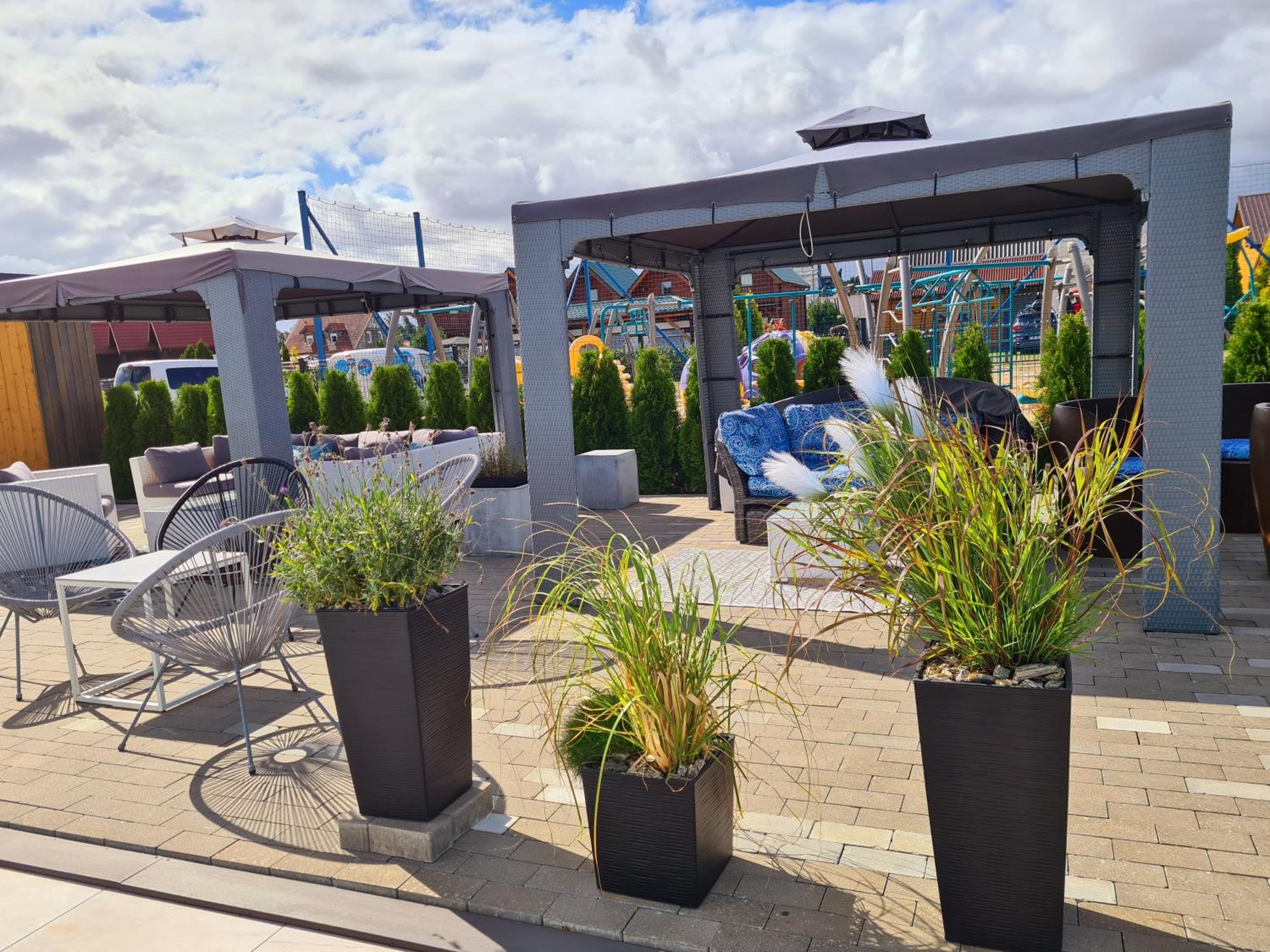 outdoor BBQ area