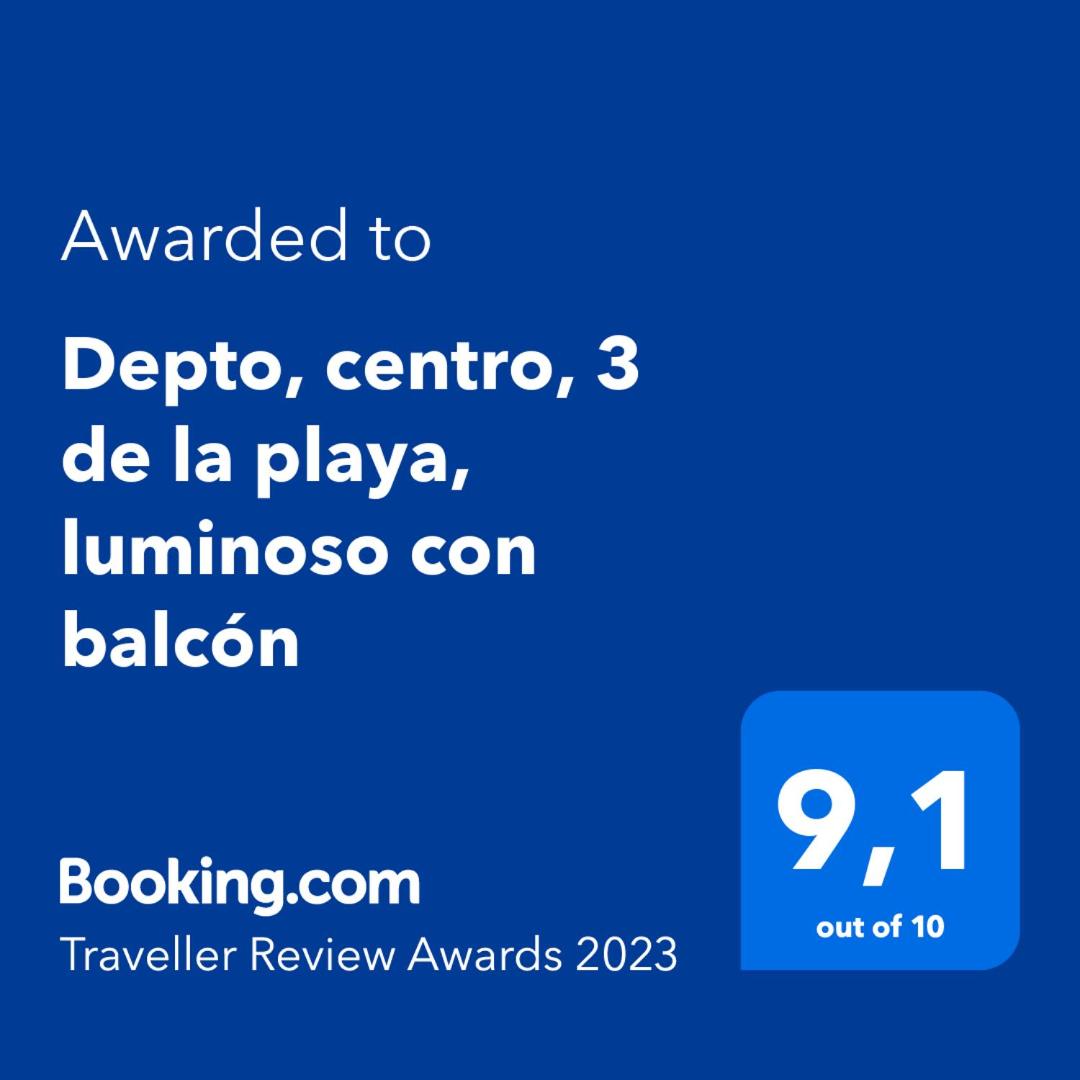 Depto, centro, 3 de la playa, luminoso con balcón