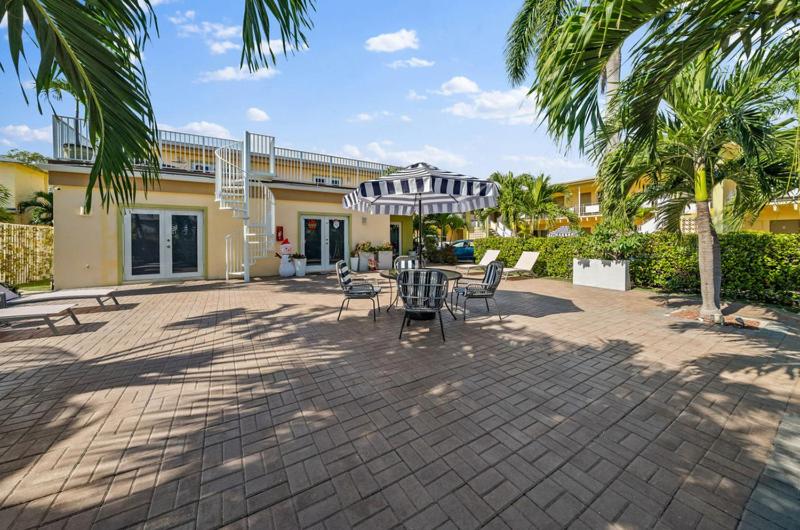 outdoor BBQ area