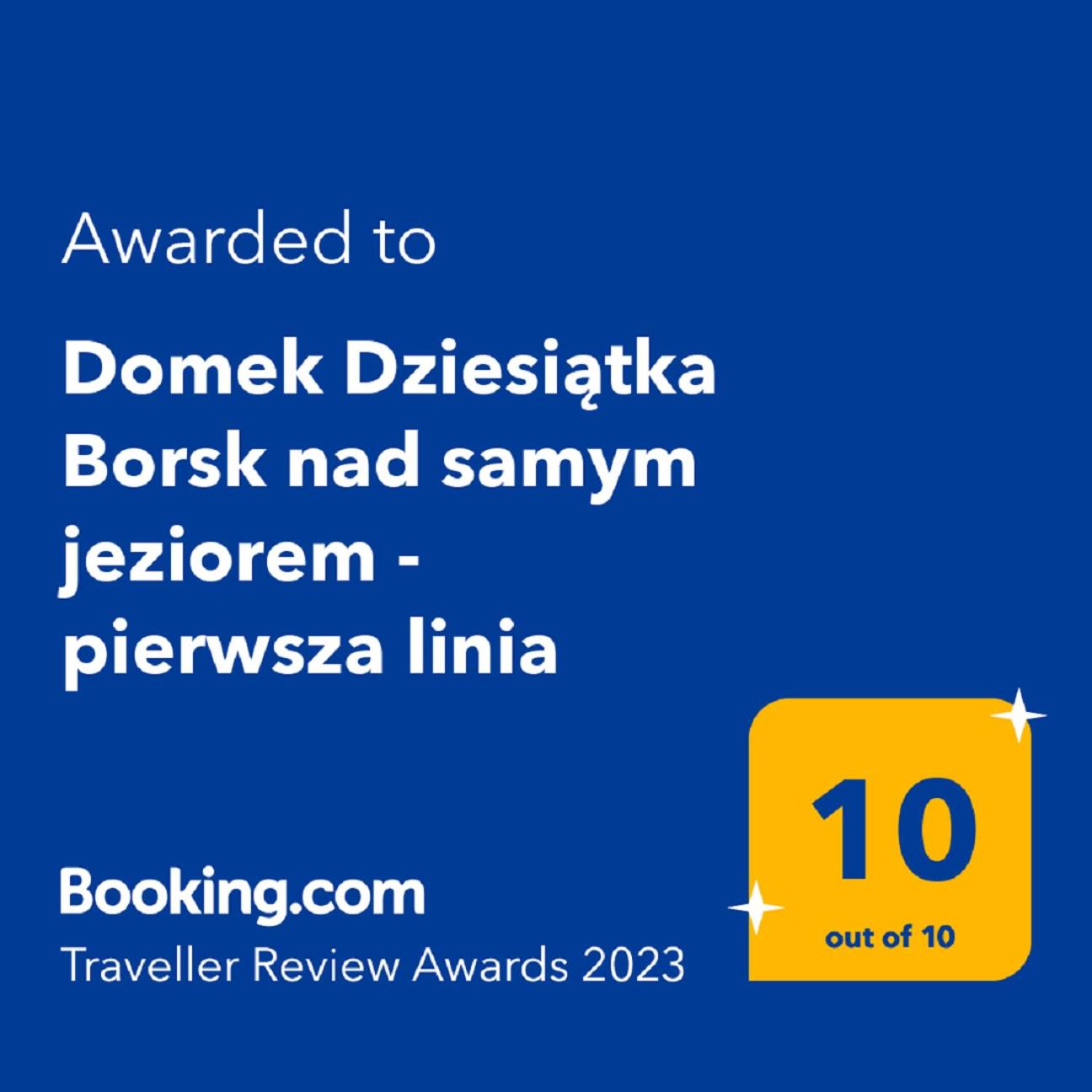 Domek Dziesiątka Borsk nad samym jeziorem - pierwsza linia view 2