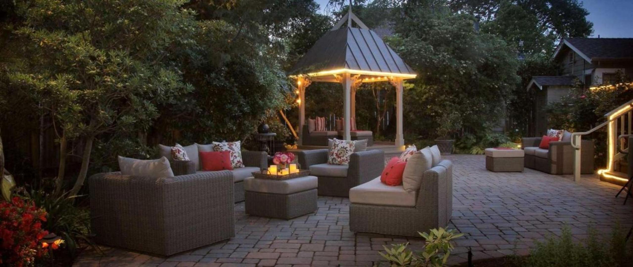 outdoor BBQ area