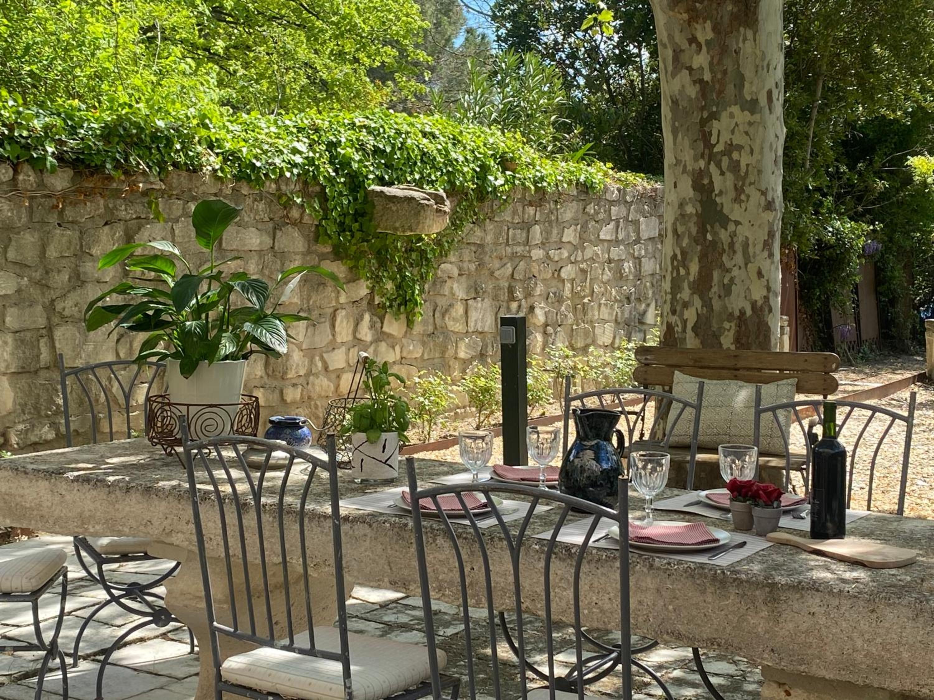 outdoor BBQ area