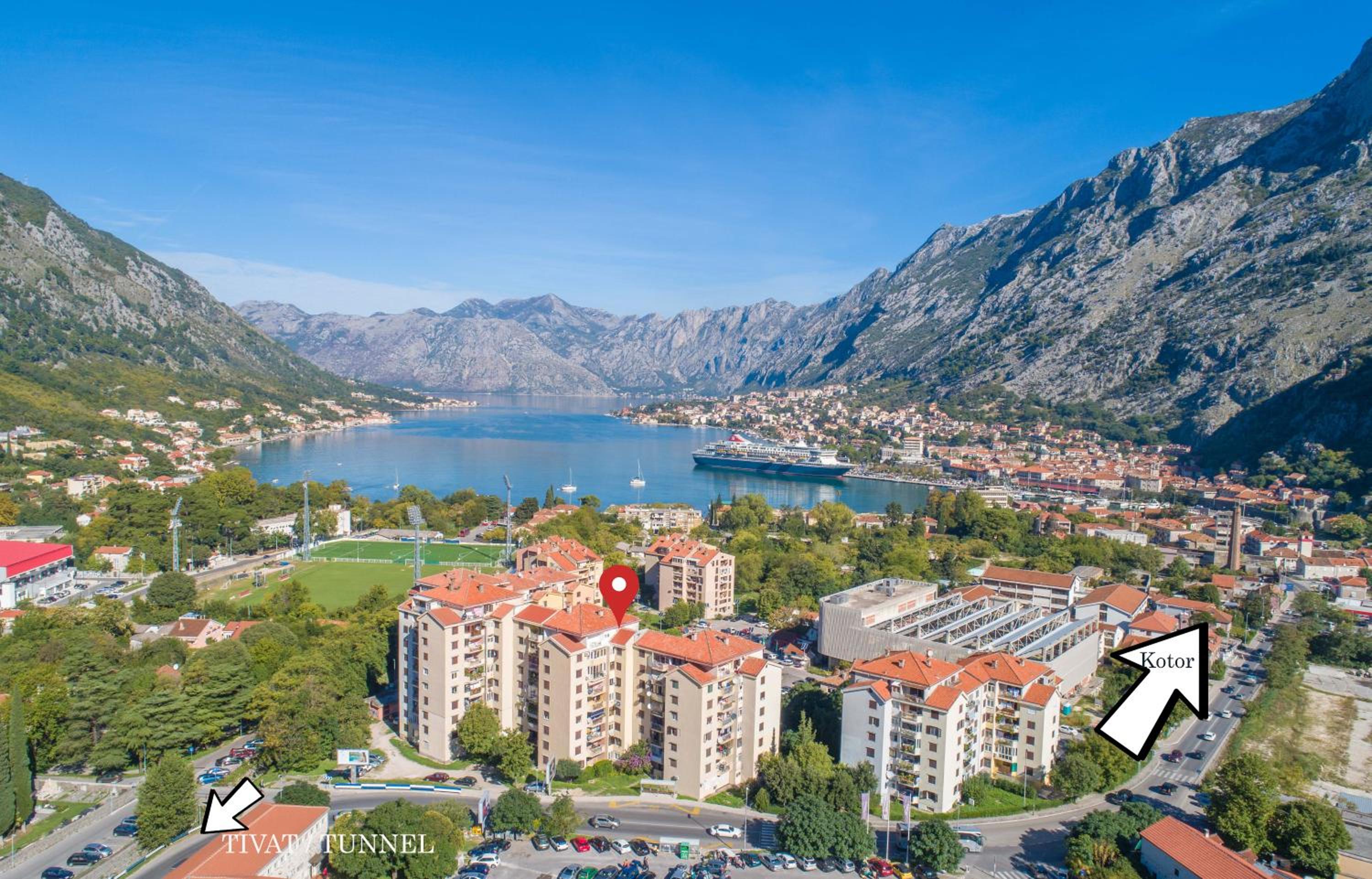 The view of Kotor - Sea & Old town view