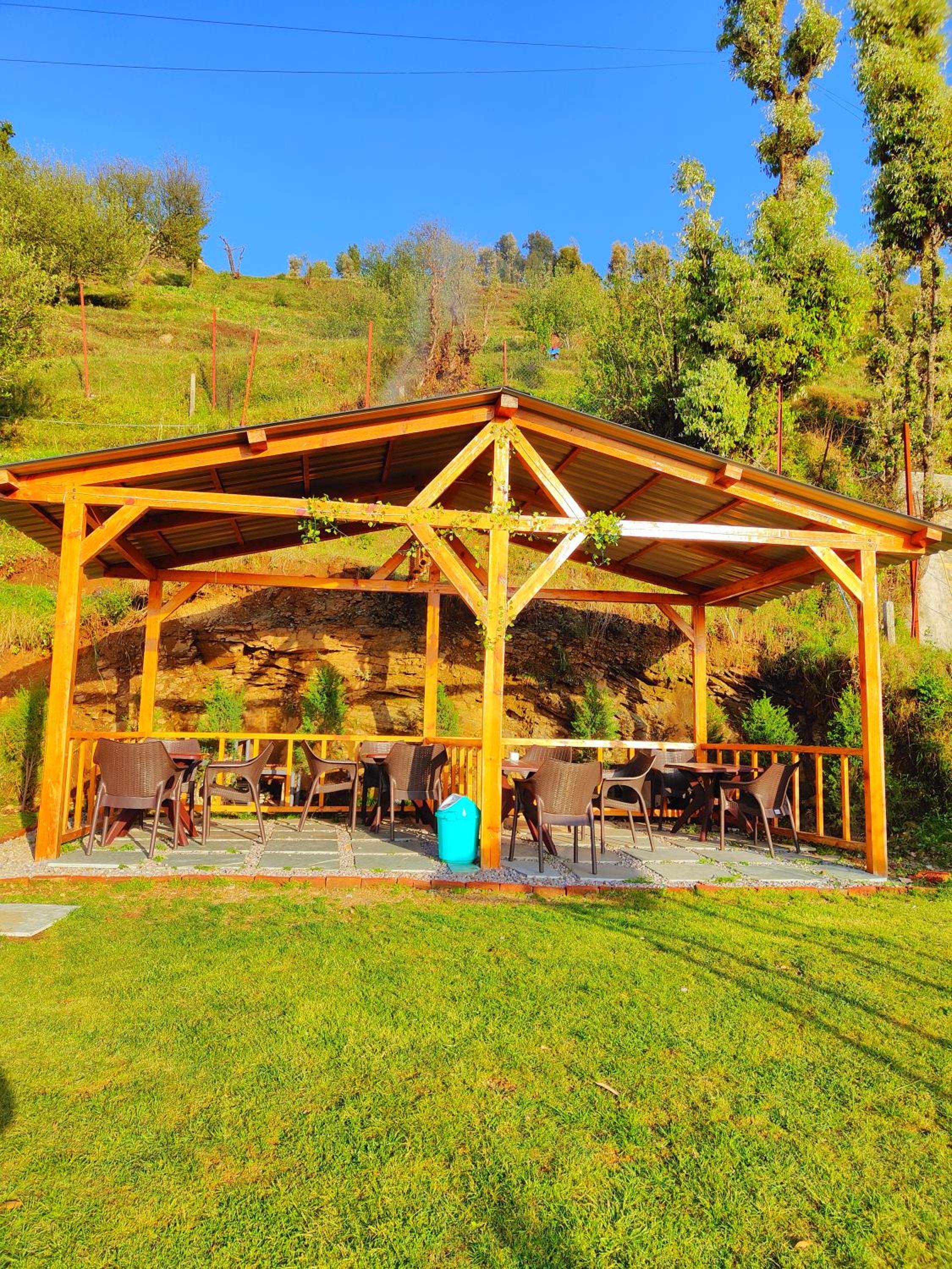 outdoor BBQ area
