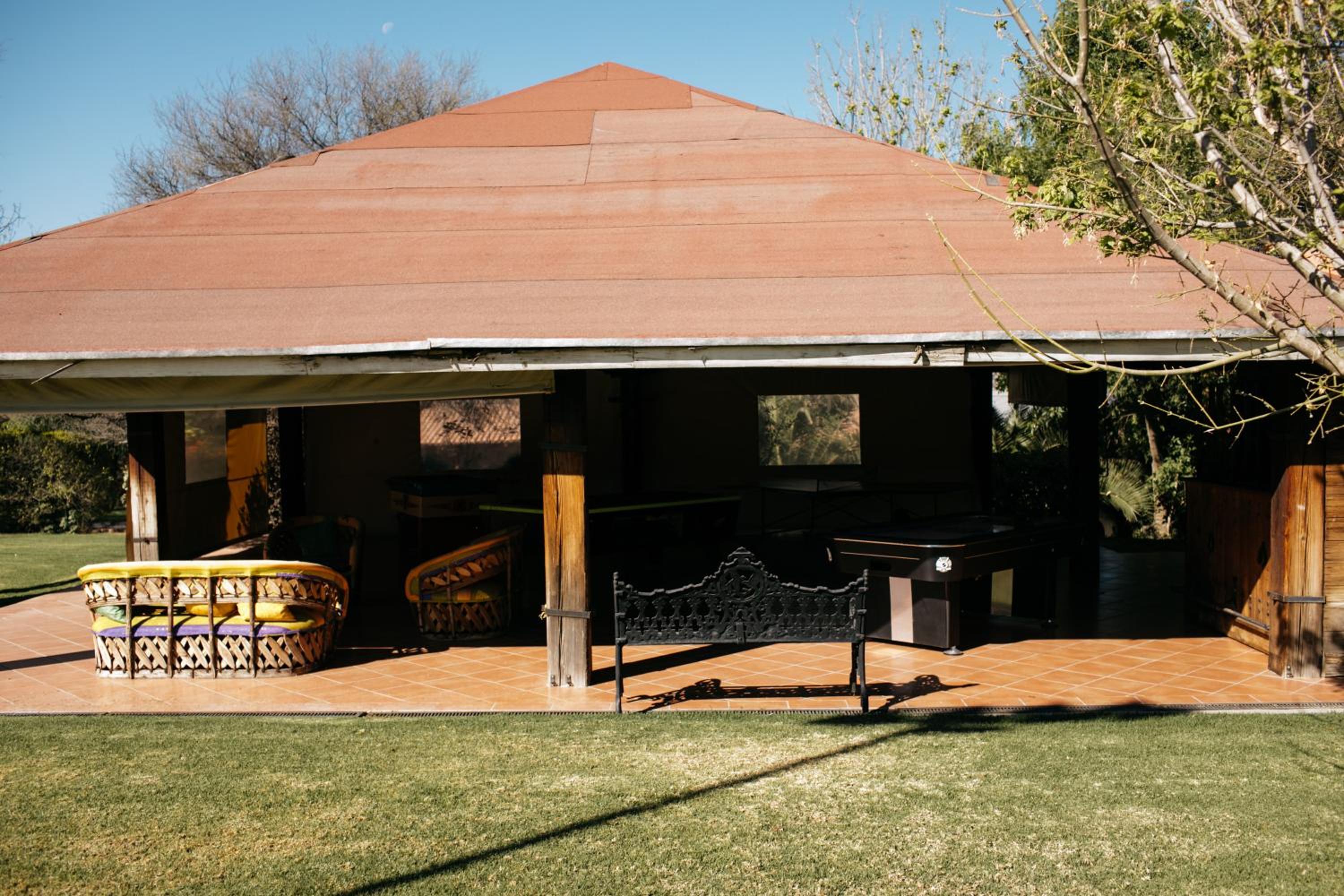 outdoor BBQ area