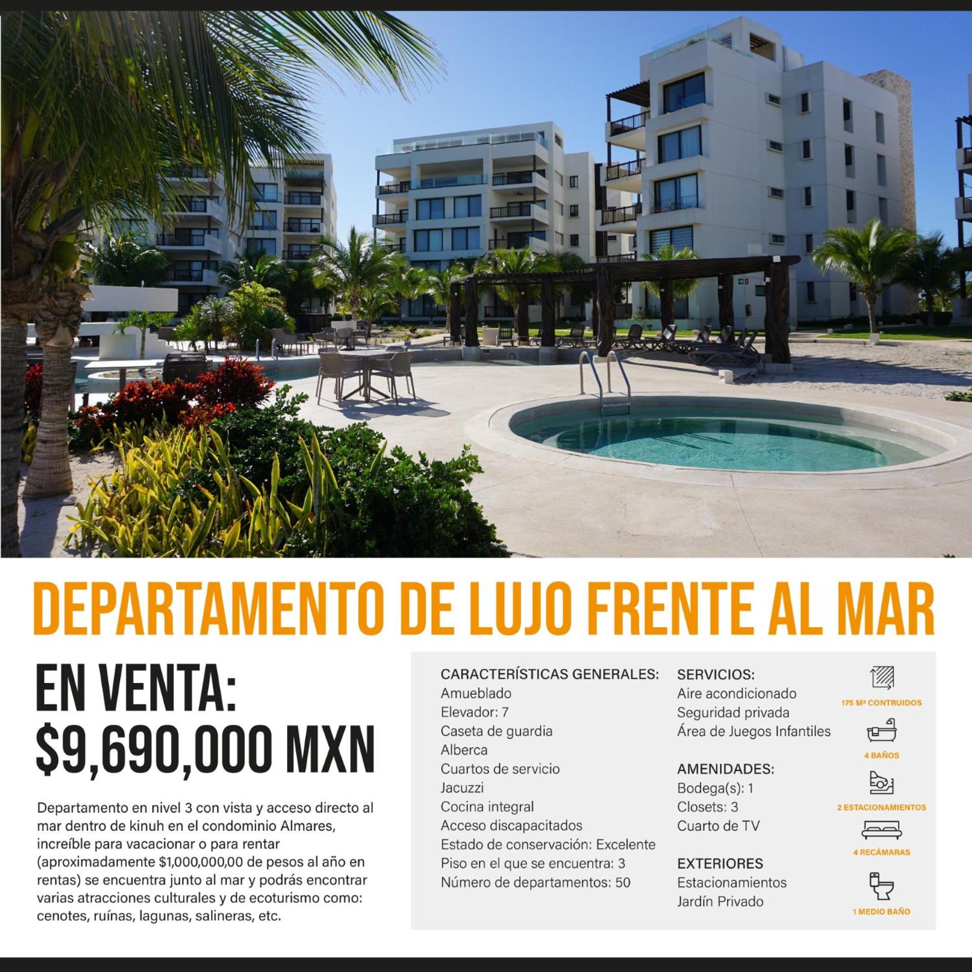 Playa, Selva, Cenotes, Ruinas, Marina todo a 5 km