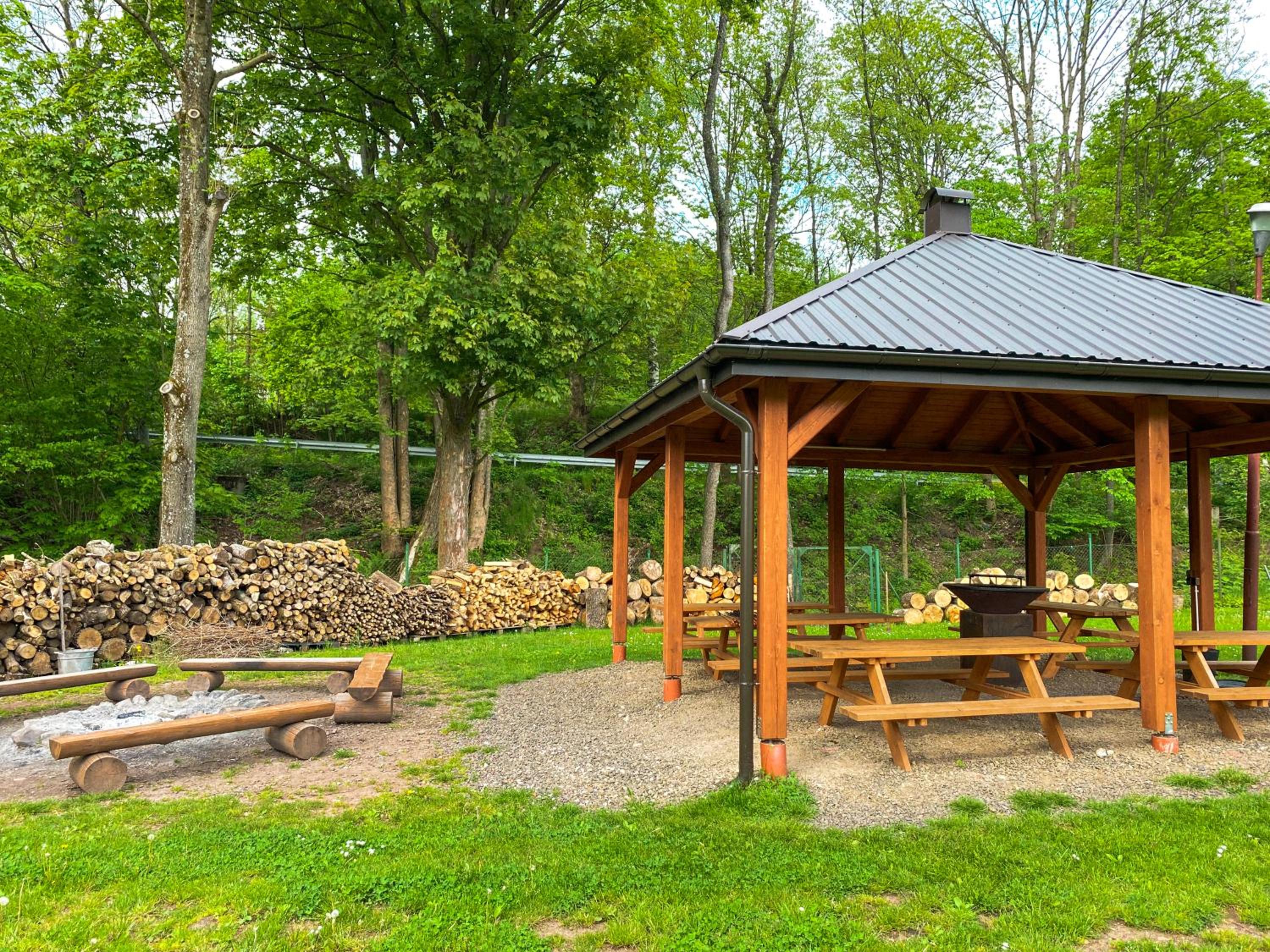 outdoor BBQ area