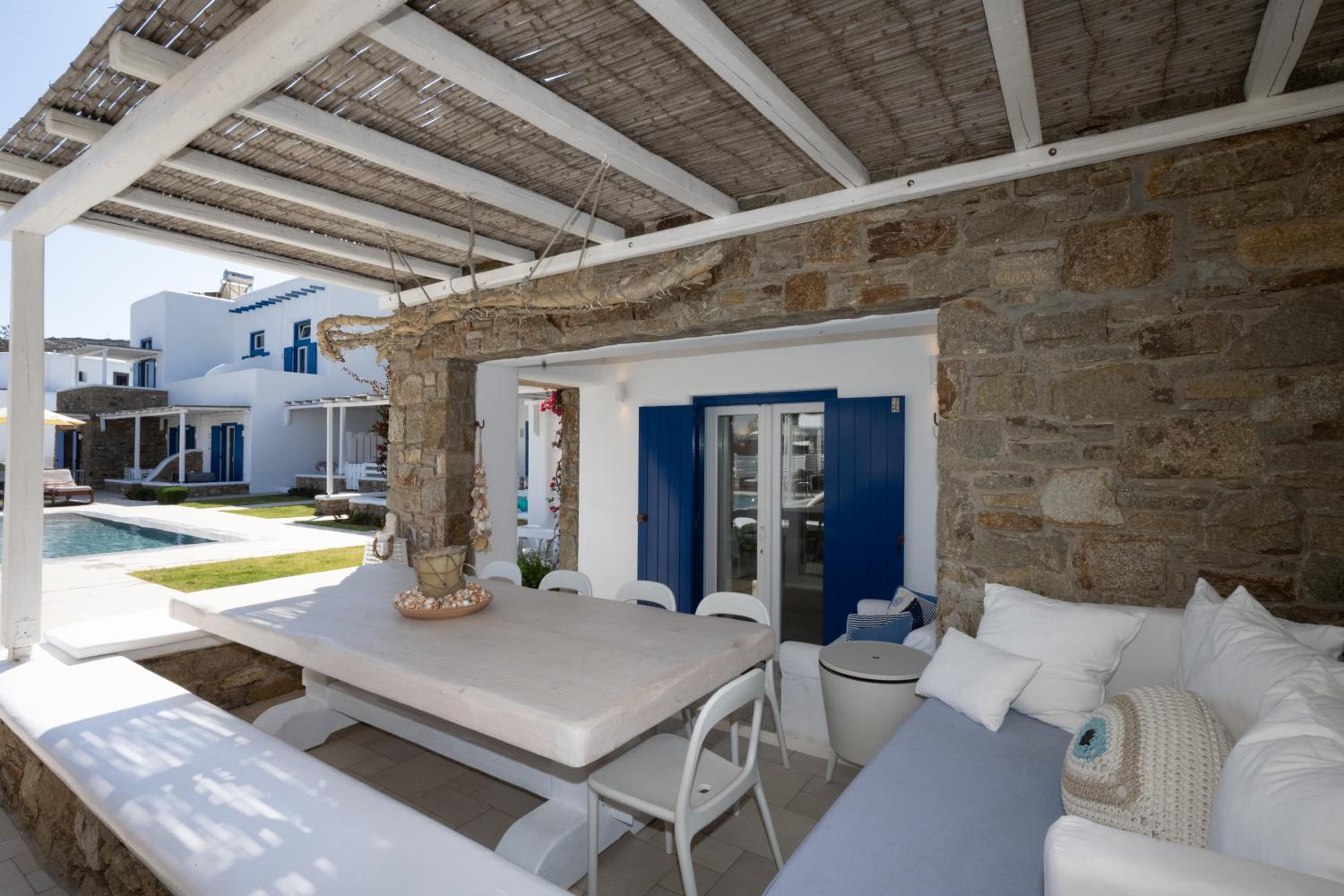 Blue, White and Grey Suites