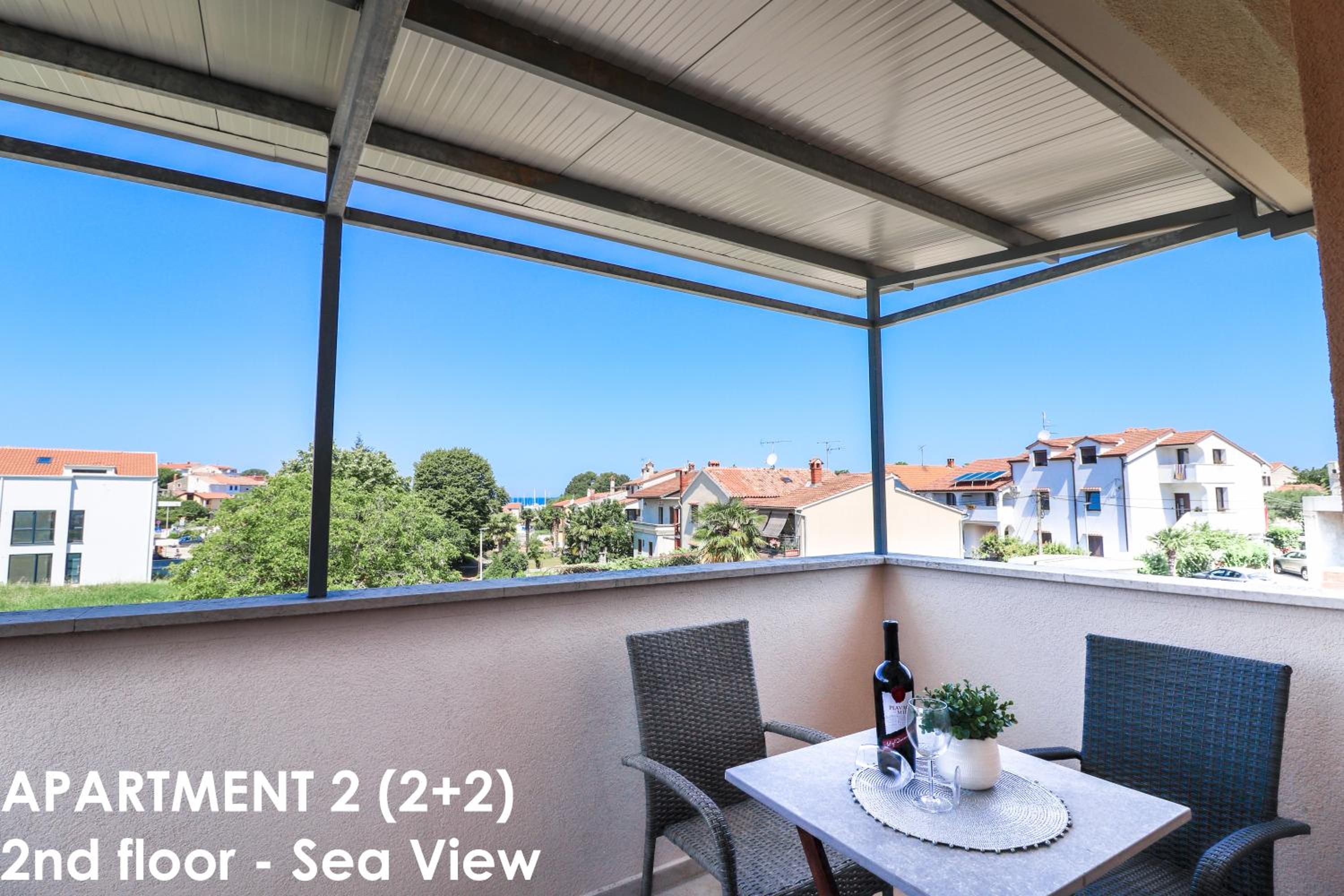 Sunshine Apartments Funtana with balcony and sea view view 3
