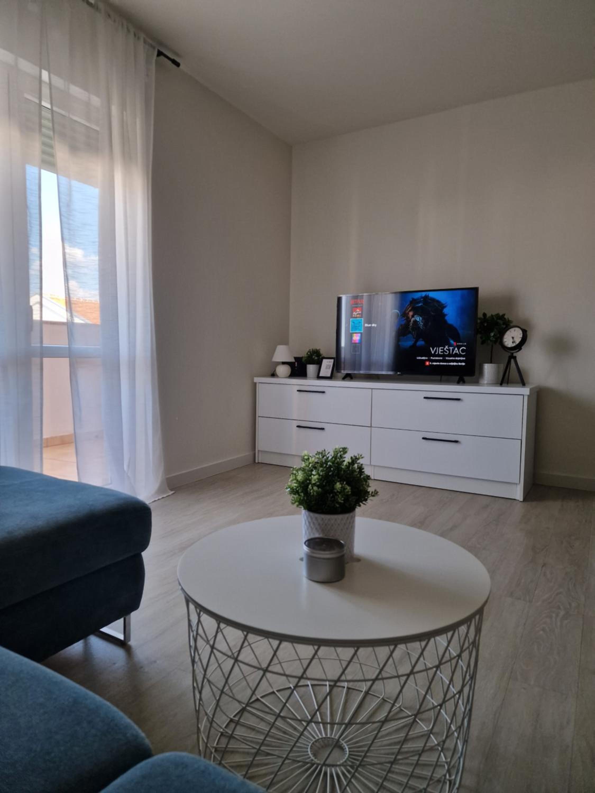 Blue sky apartment view 2