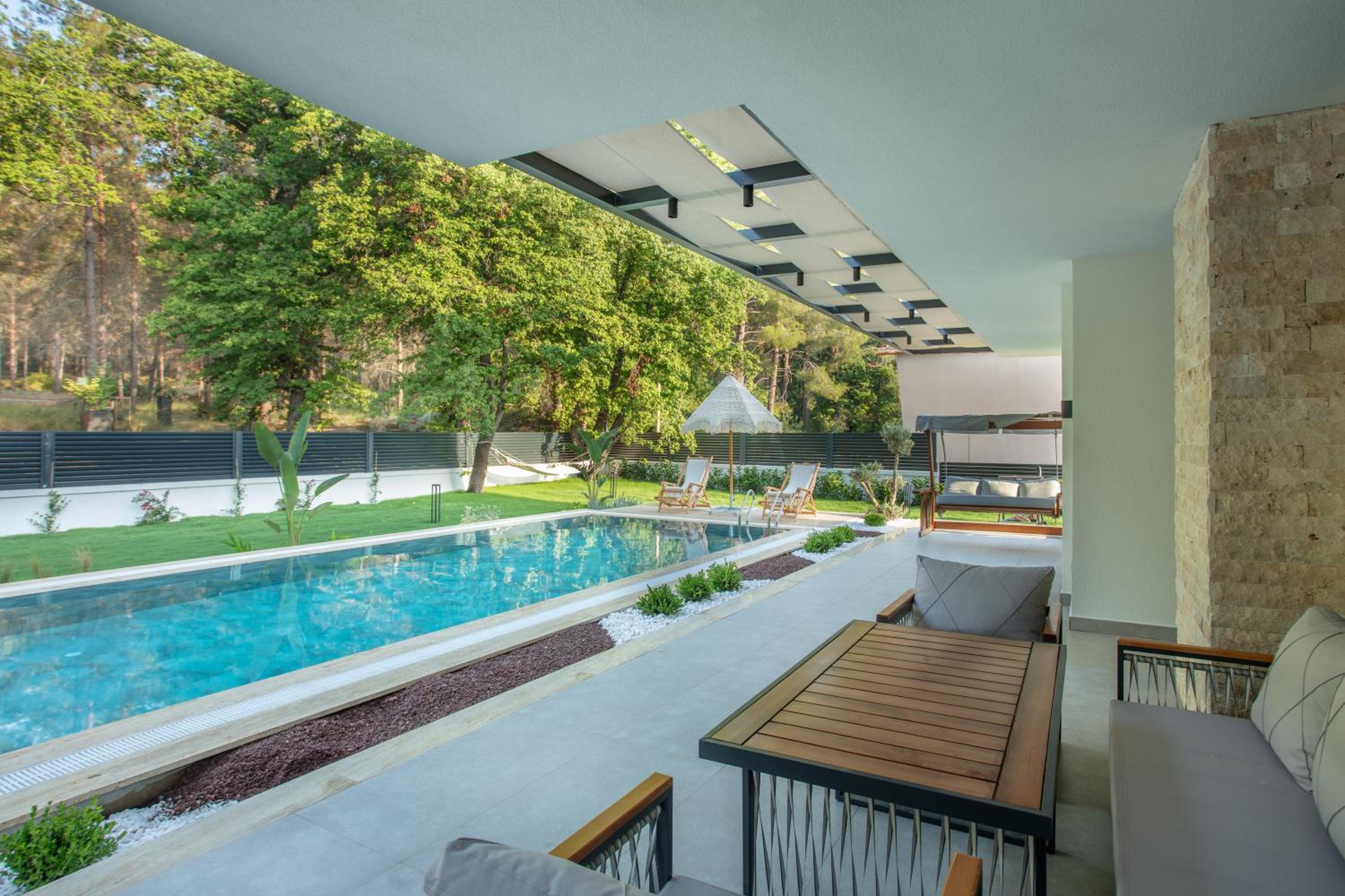 outdoor BBQ area