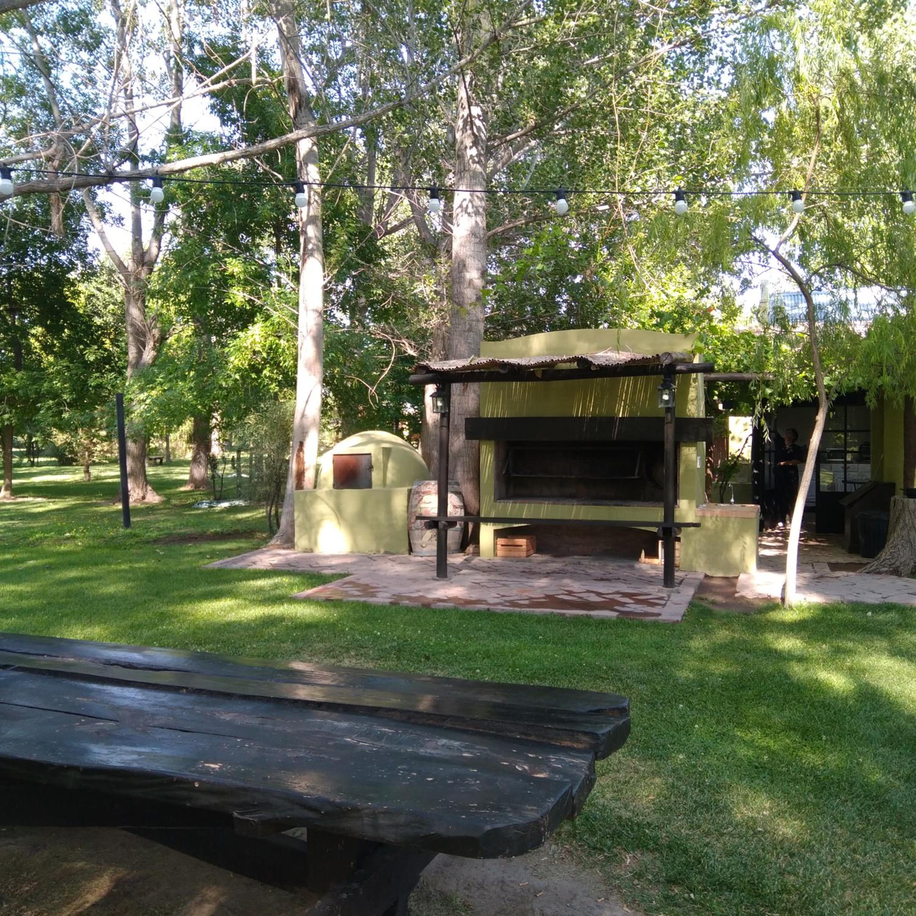 outdoor BBQ area