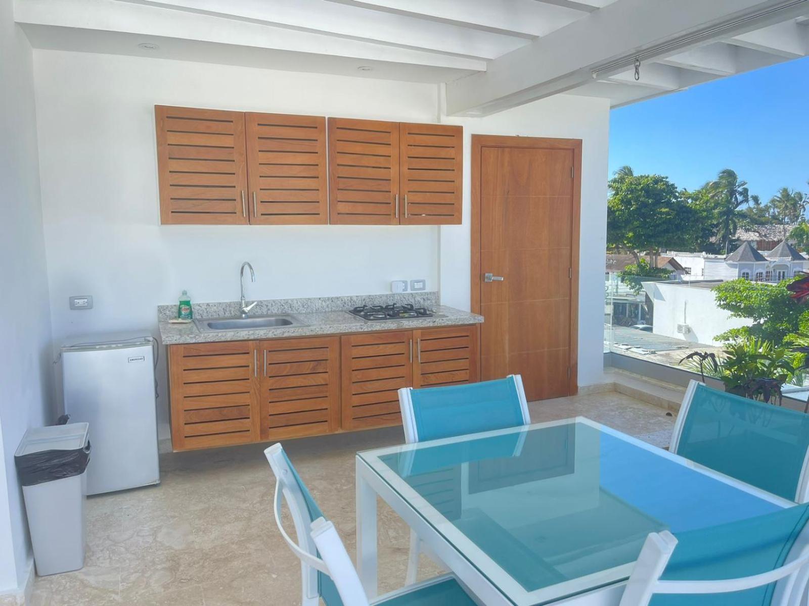 outdoor BBQ area