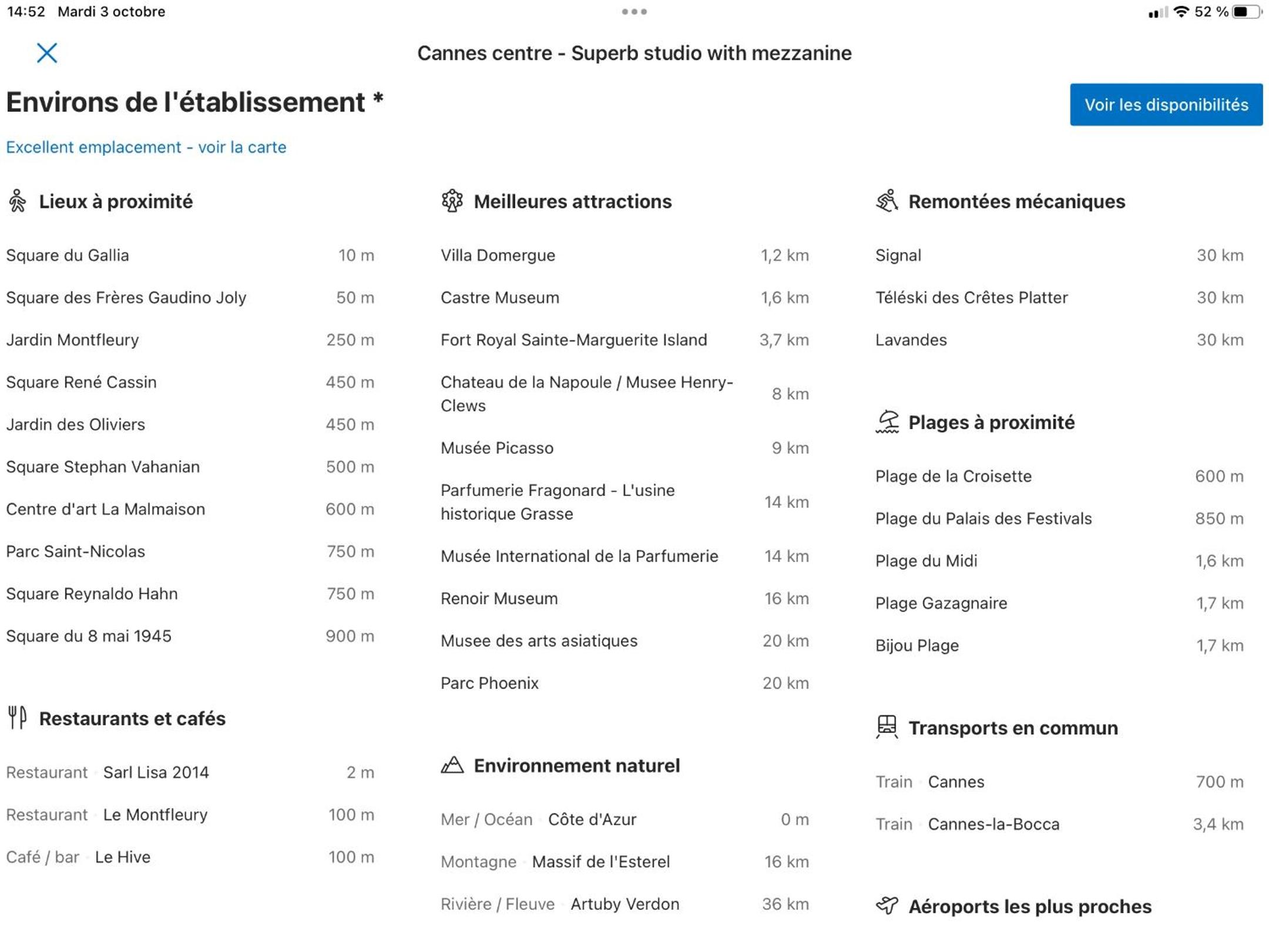 Cannes centre - Superb studio with mezzanine photo 2