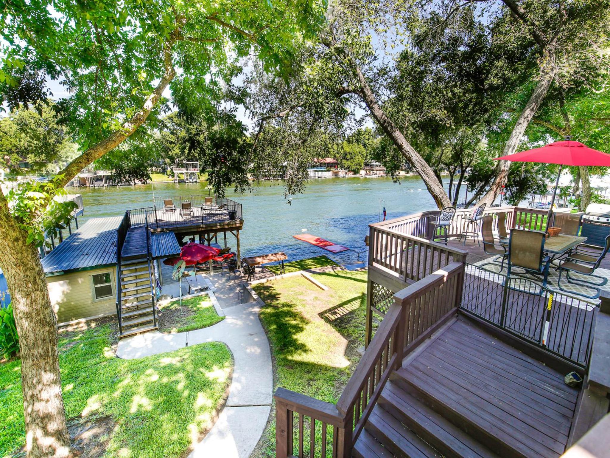 Lake LBJ Waterfront House w/ Private Boat Slip, Swimming Area with Steps to the lake view 2