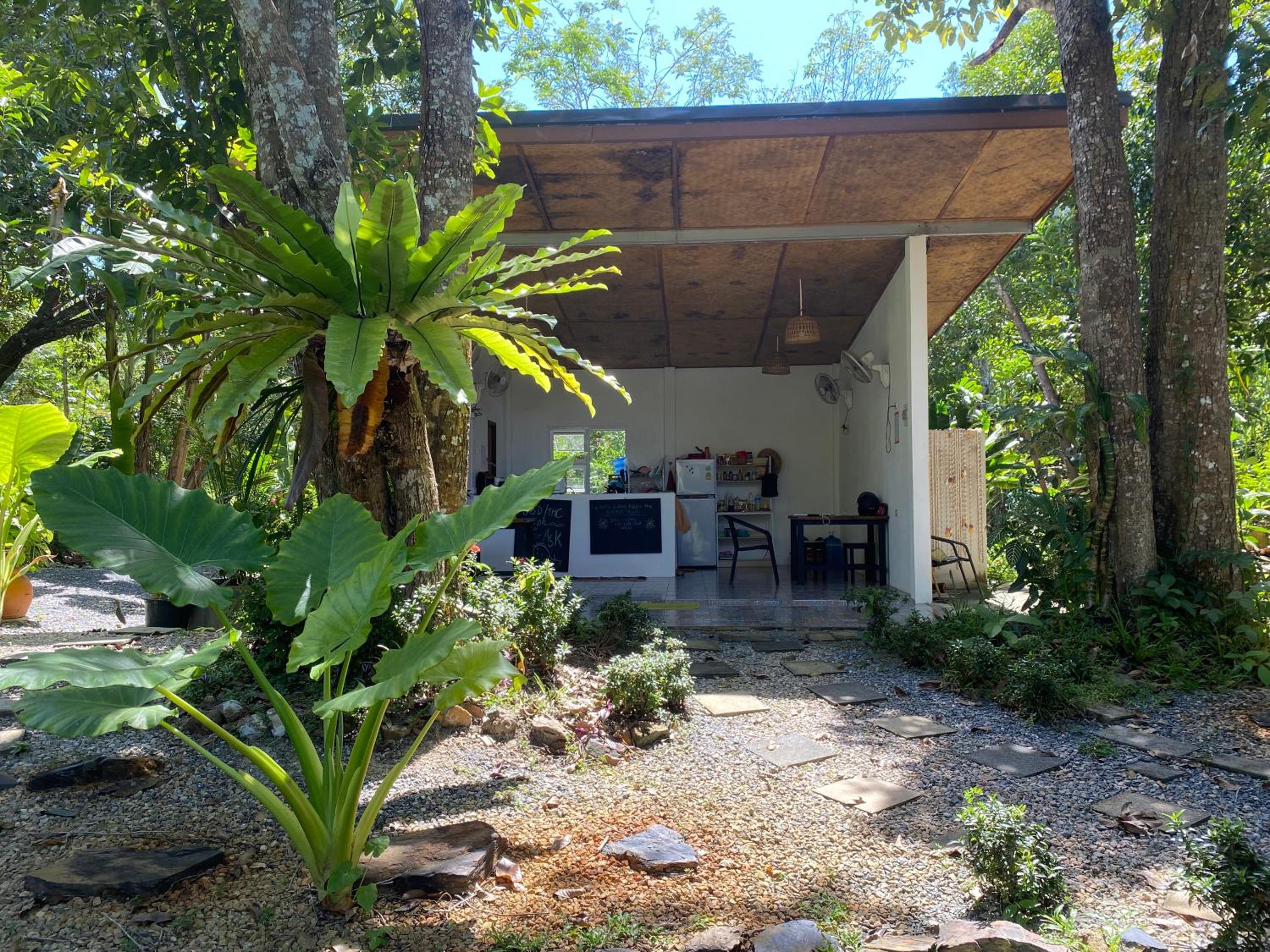 outdoor BBQ area