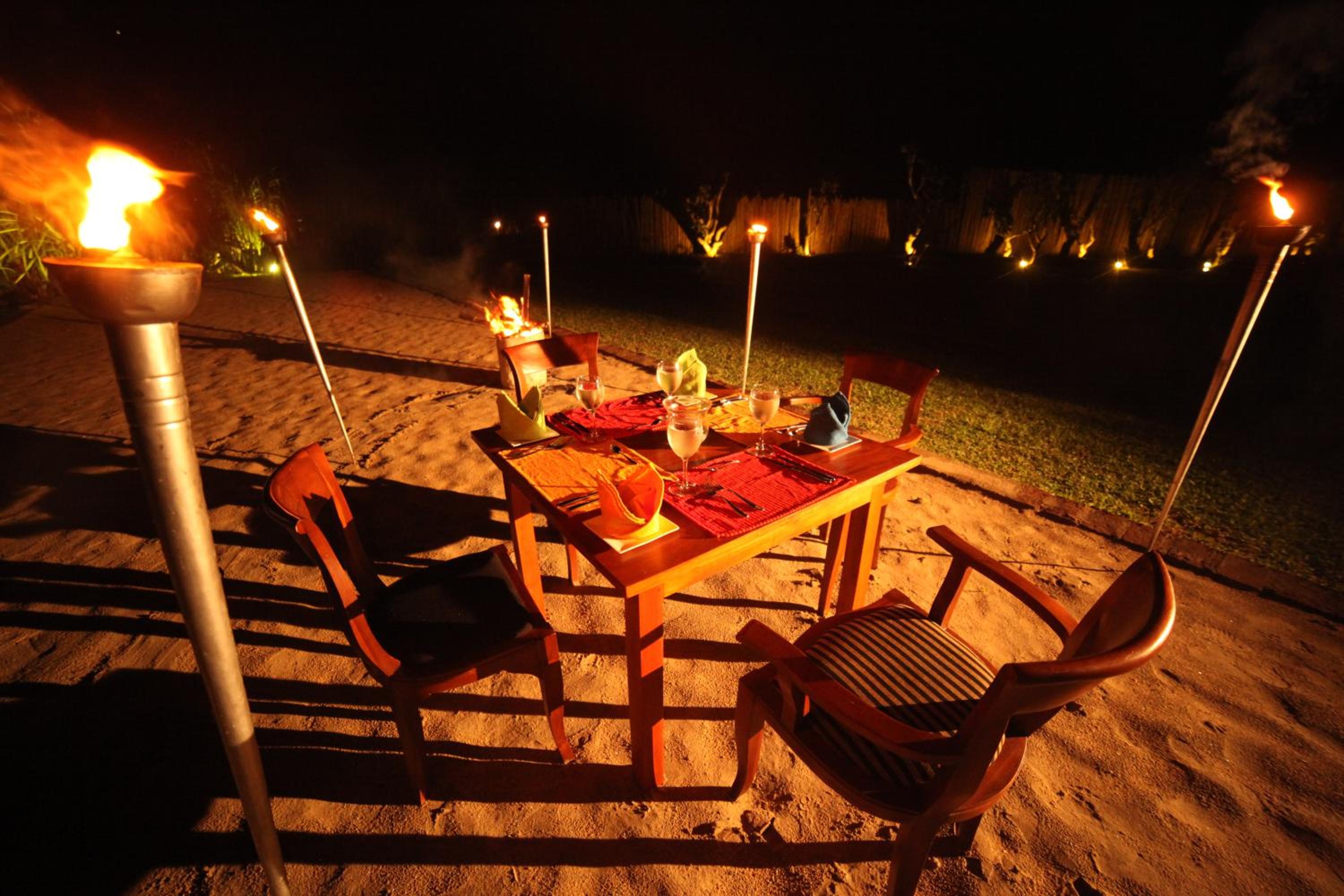 outdoor BBQ area