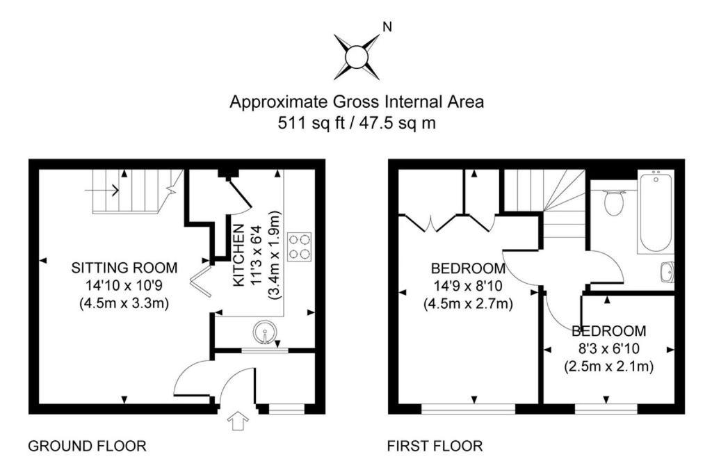 Bisley - 2 Bedroom House - Front Garden and Parking