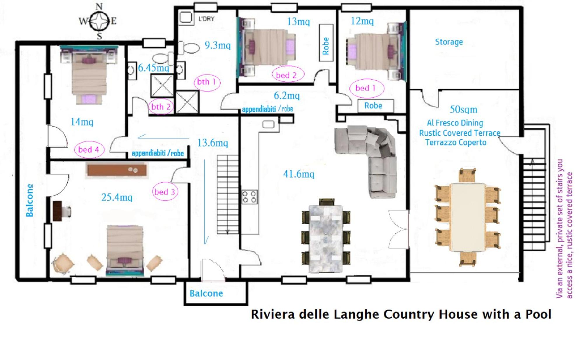 Riviera delle Langhe Wine Country House with a Pool photo 4
