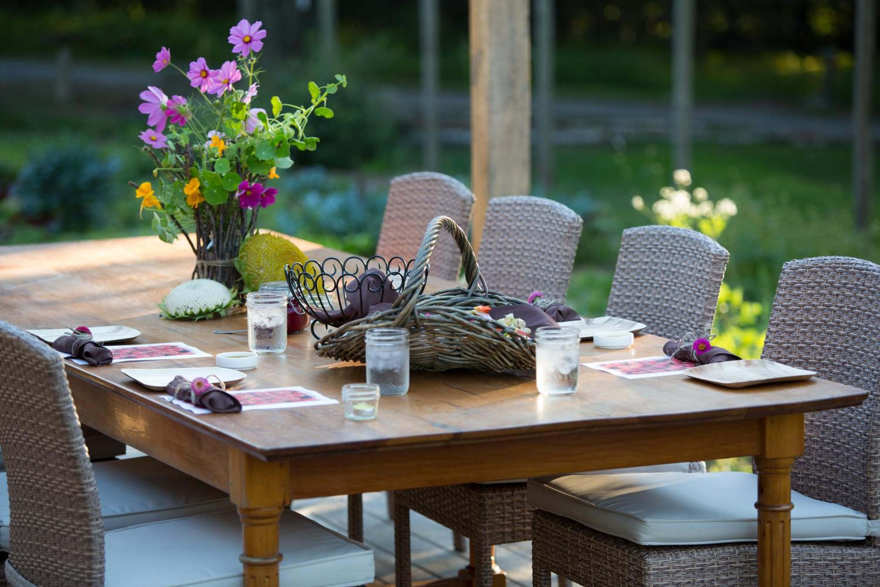 outdoor BBQ area