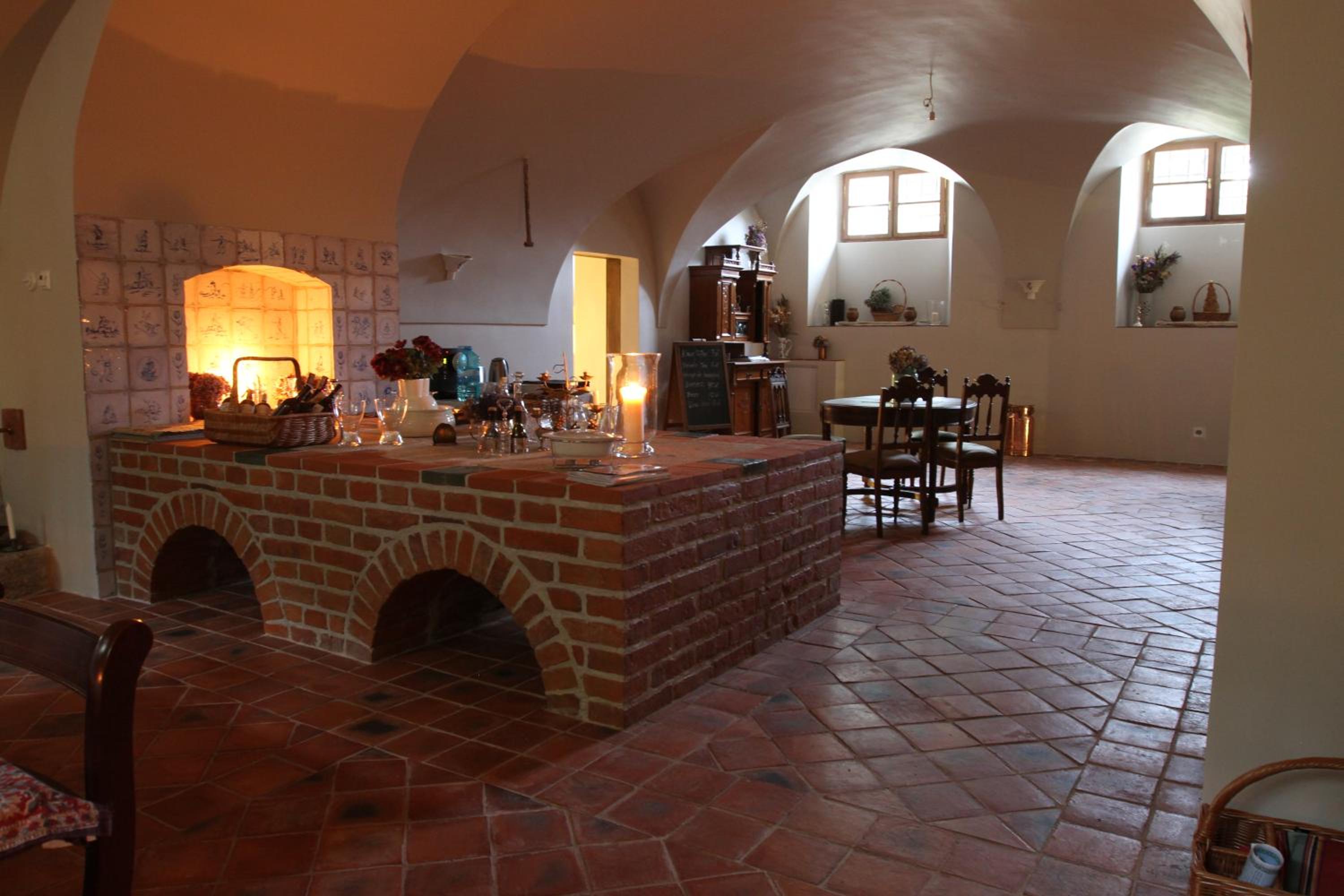 outdoor BBQ area