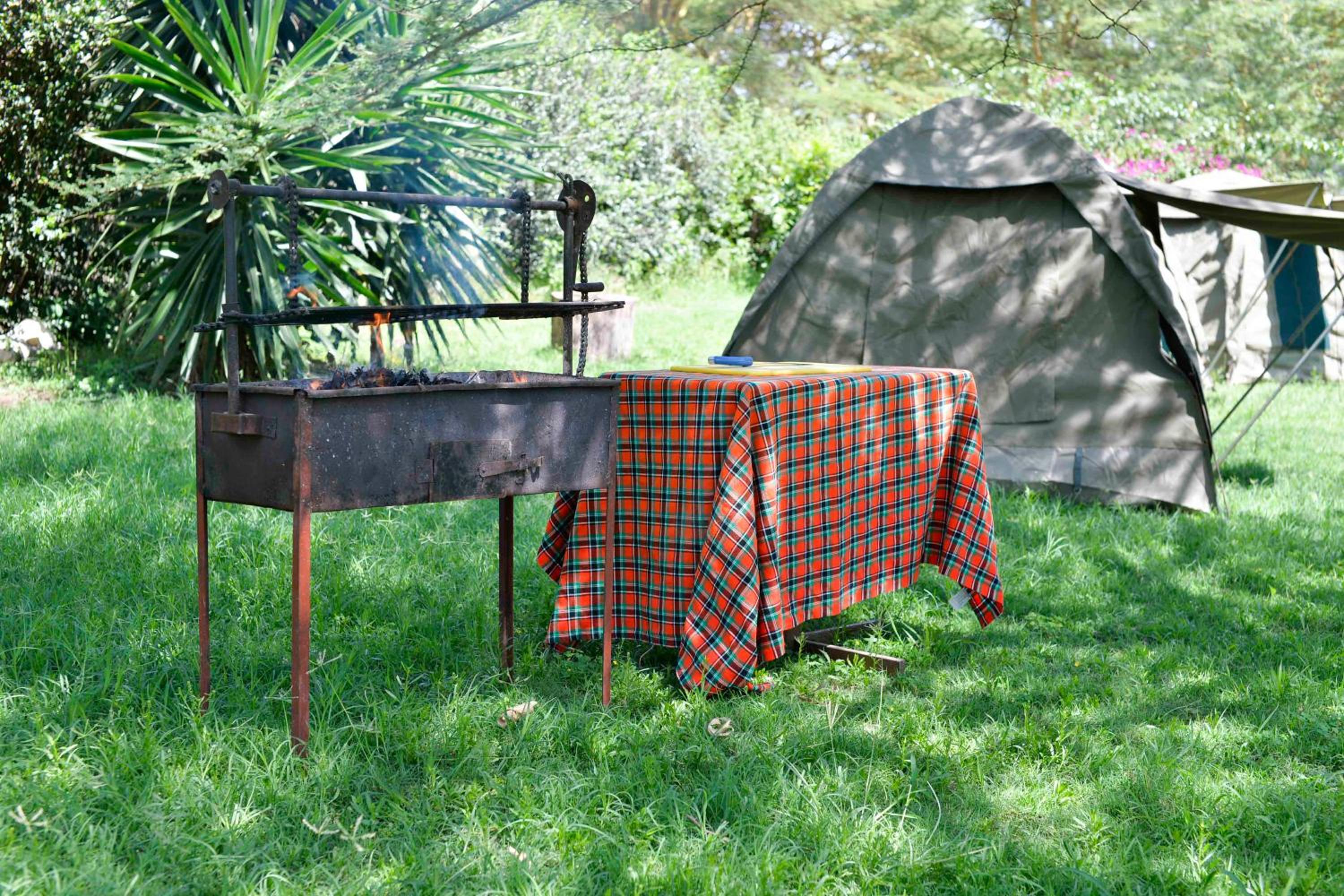 outdoor BBQ area