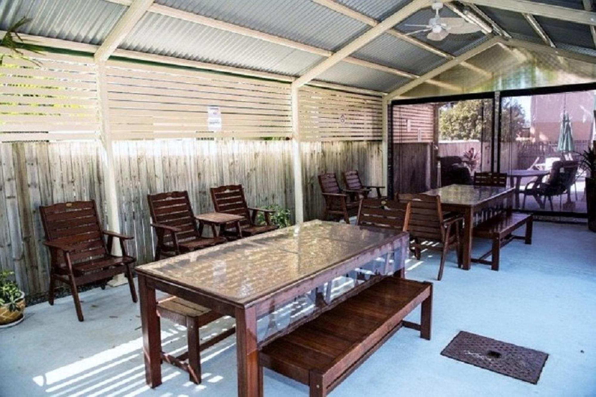 outdoor BBQ area