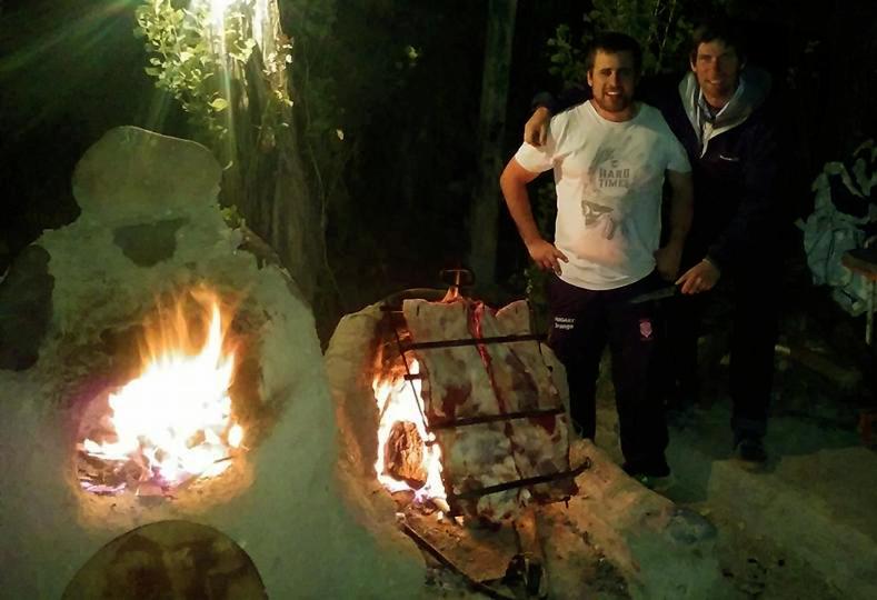 outdoor BBQ area