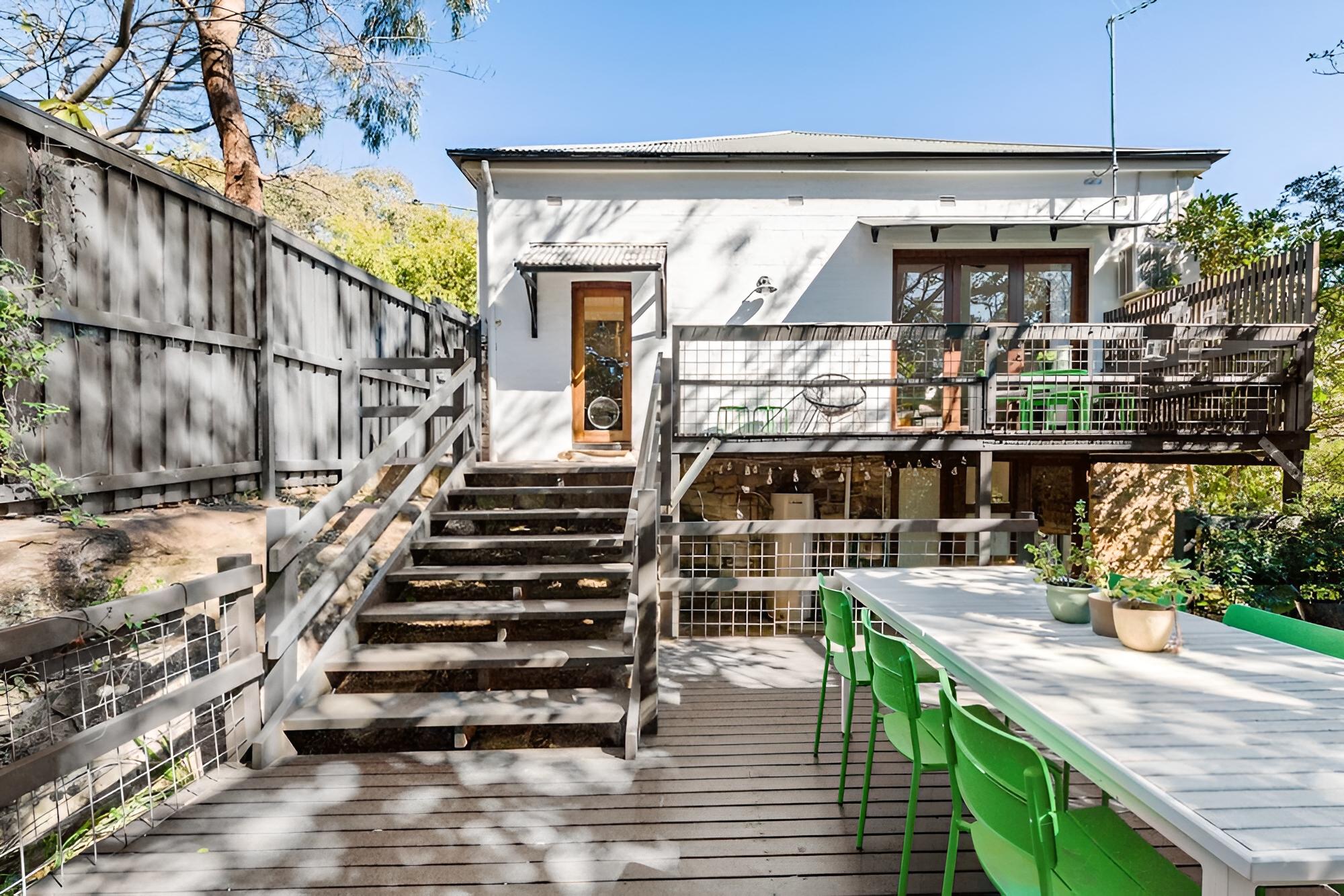 Historic 1890s House With Terraced Backyard Deck
