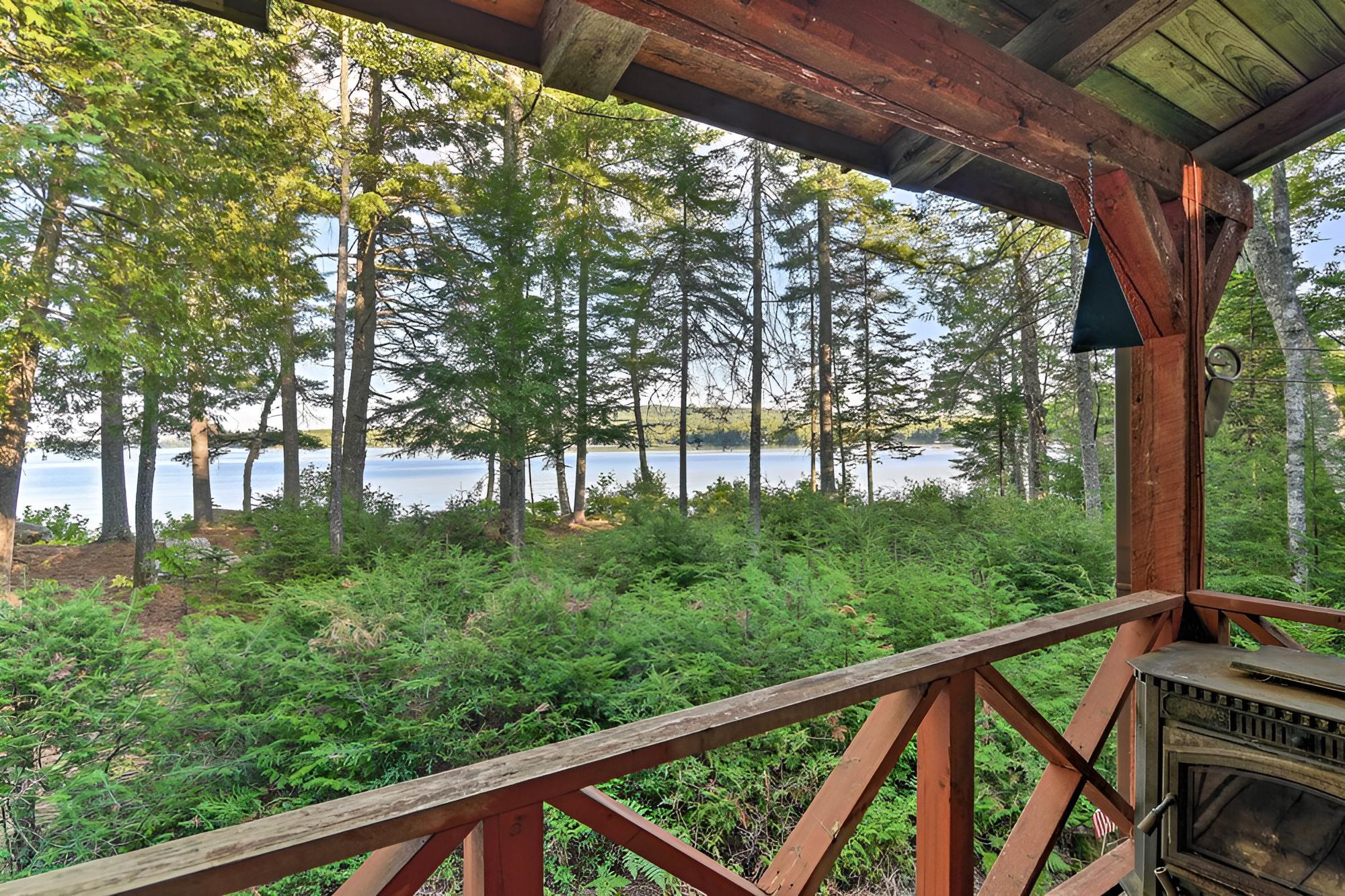 Lakeside Livin: Cozy Cabin Steps to Sebec Lake!