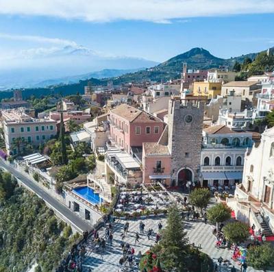 Taormina Castle and Sea View1