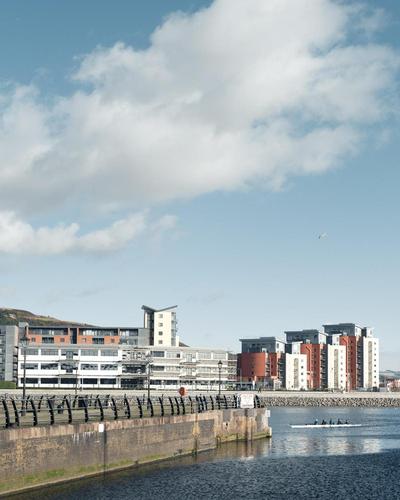 Beach on the doorstep Meridian Tower Marina Swansea