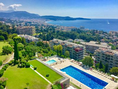 Appartement 2 pièces vue mer à Nice Fabron les Constellations Piscine 10mn promenade des Anglais